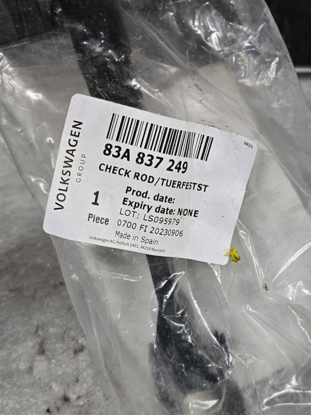 2019-2024 NEW AUDI Q3 F3 FRONT DOOR CHECK STRAP 83A837249 ORIGINAL OEM