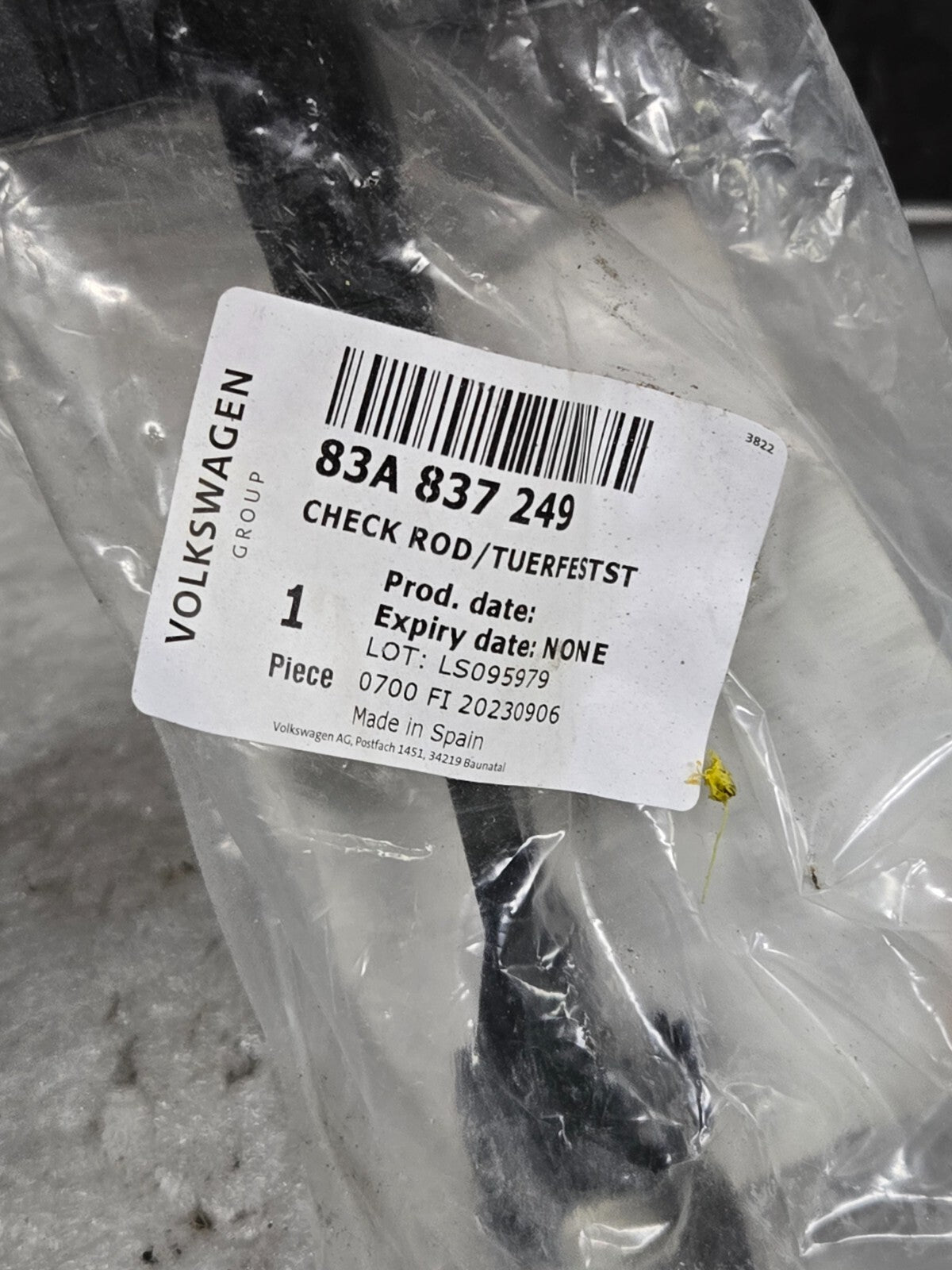 2019-2024 NEW AUDI Q3 F3 FRONT DOOR CHECK STRAP 83A837249 ORIGINAL OEM