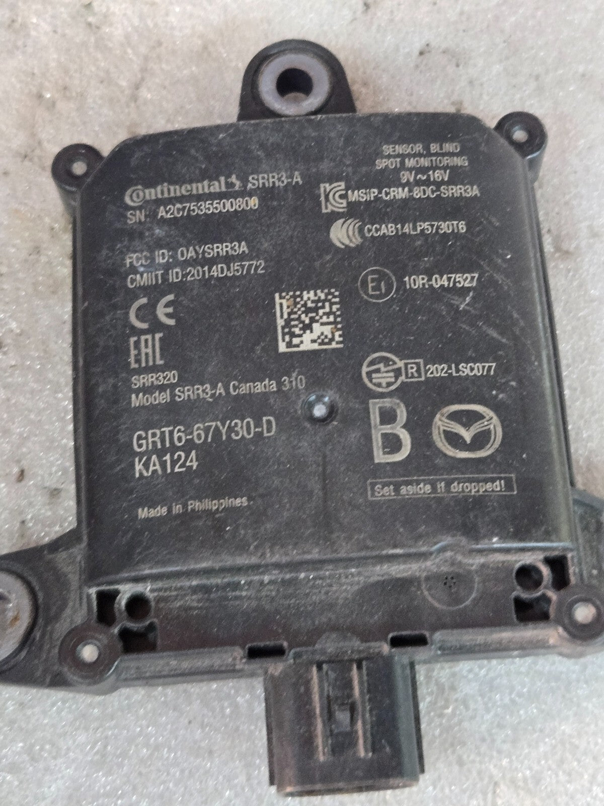 OEM 17-21 Mazda 3 6 Rear Blind Spot Detection System Warning Sensor Alert Radar