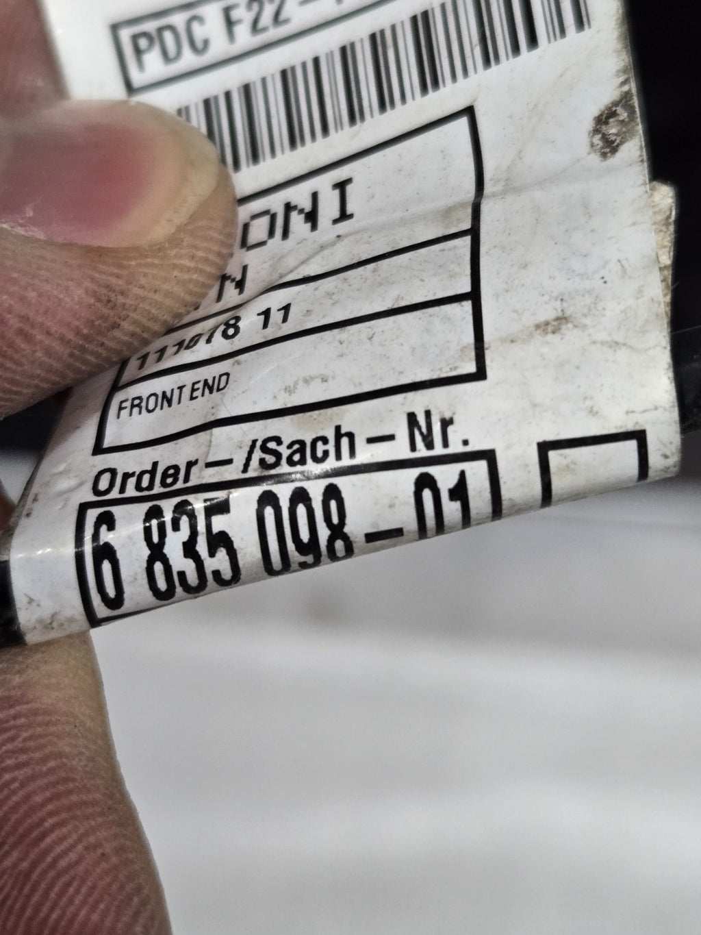 2020 BMW 230i M240i F23 FRONT PDC SENSOR WIRING HARNESS OEM COMPLETE w/ SENSORS