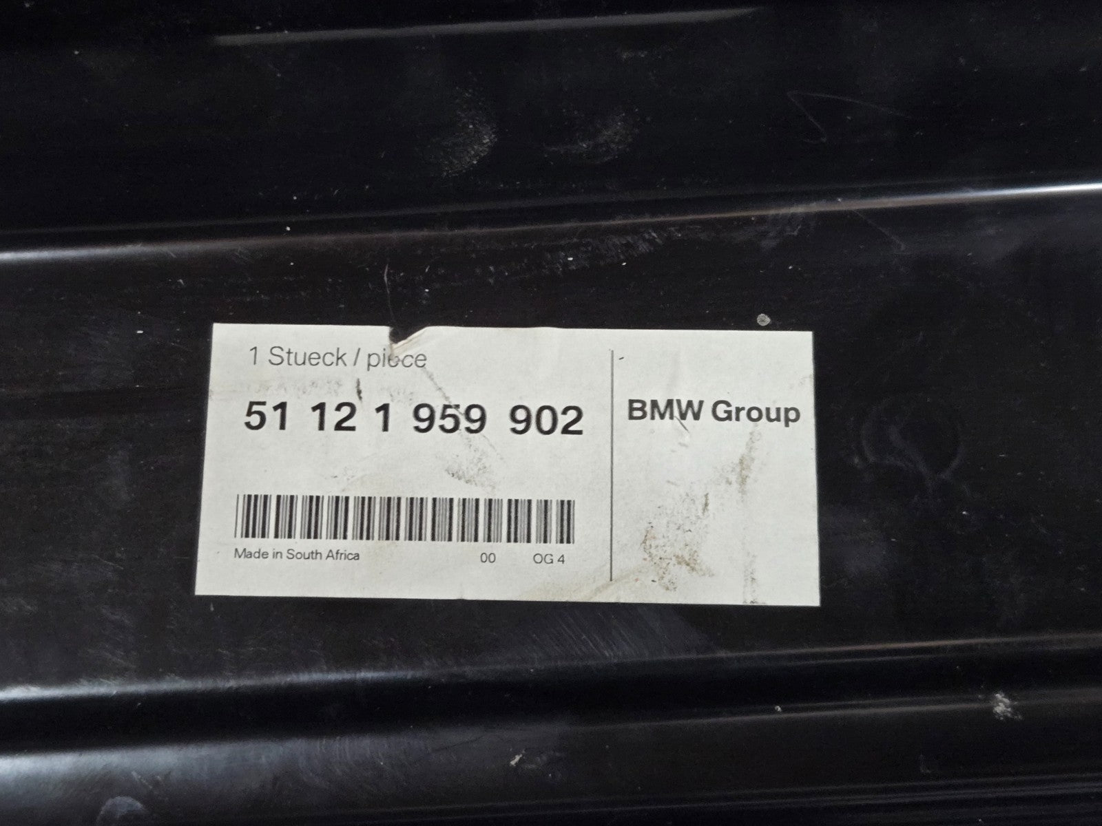 Genuine BMW E30 316 318i 320i 323i Bumper Prime Coated Rear Right RH 51121959902