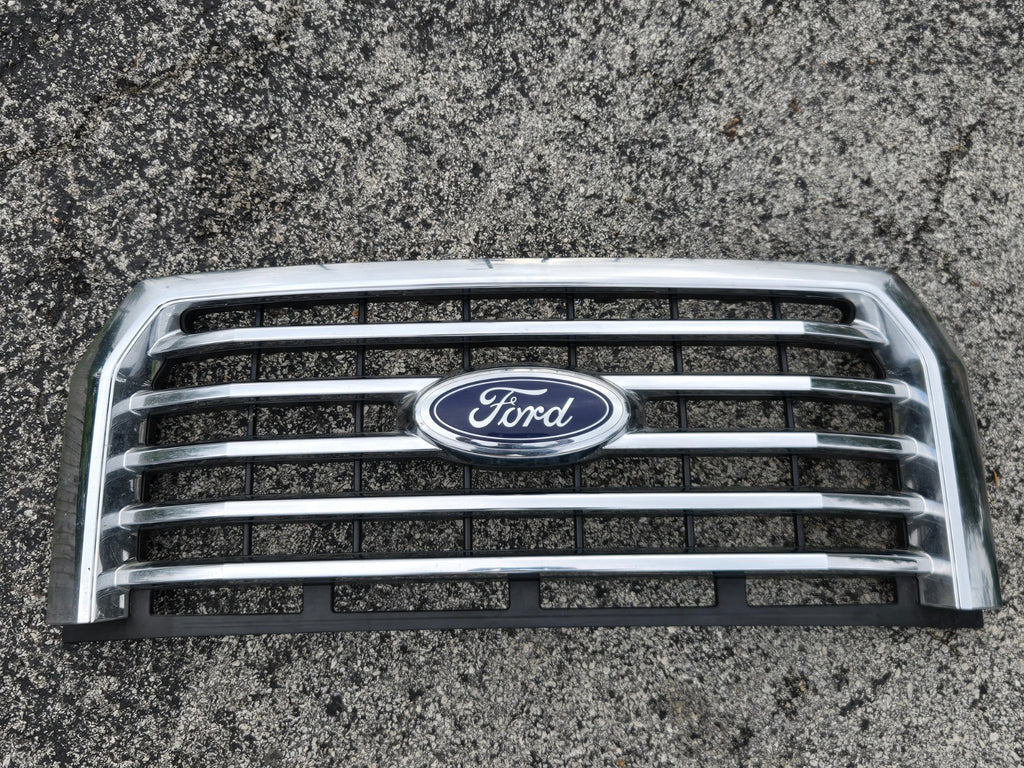 2015-2017 FORD F150 XLT OEM CHROME GRILLE FL34-8200-EBS W/ EMBLEM
