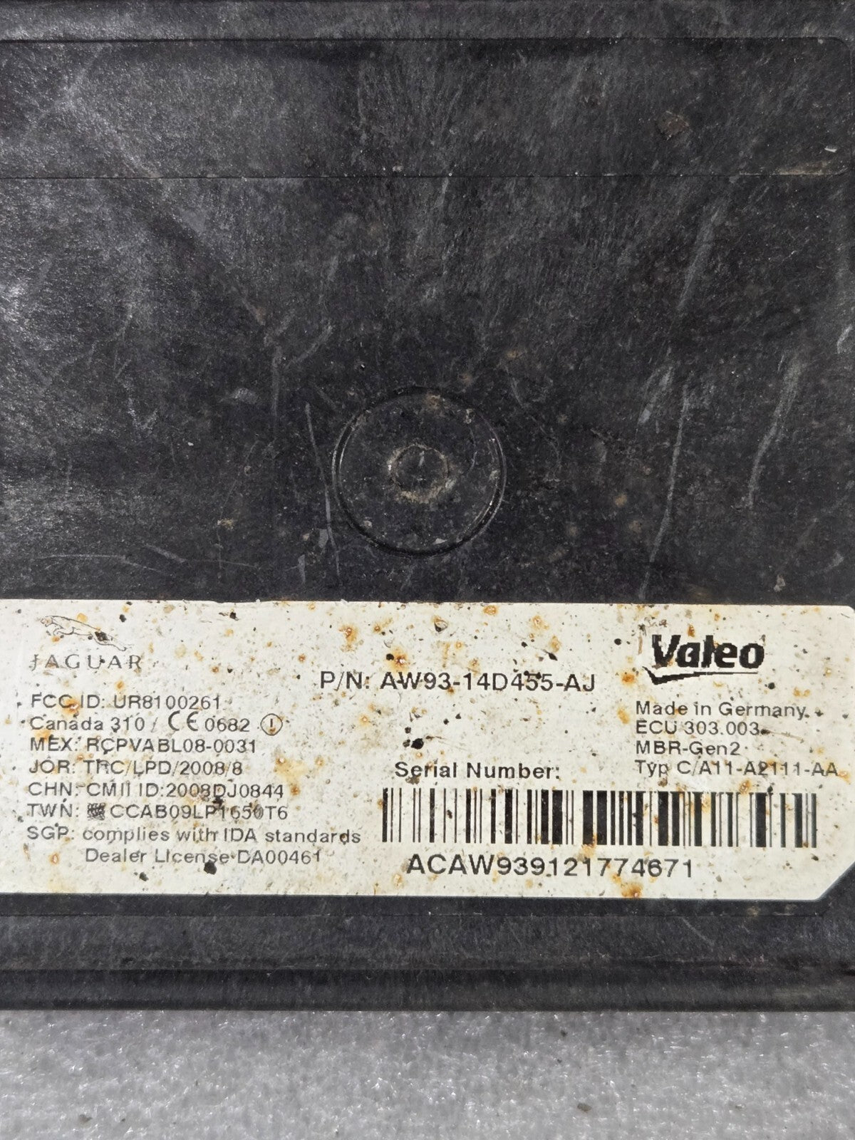 2010-2015 OEM Jaguar XJ Rear Right Passenger Blind Spot Detection Sensor Module