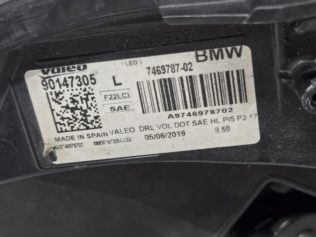 2018-2021 BMW 2 Series F22 F23 F87 M2 LCI Adaptive LED Headlight LH OEM 7469787