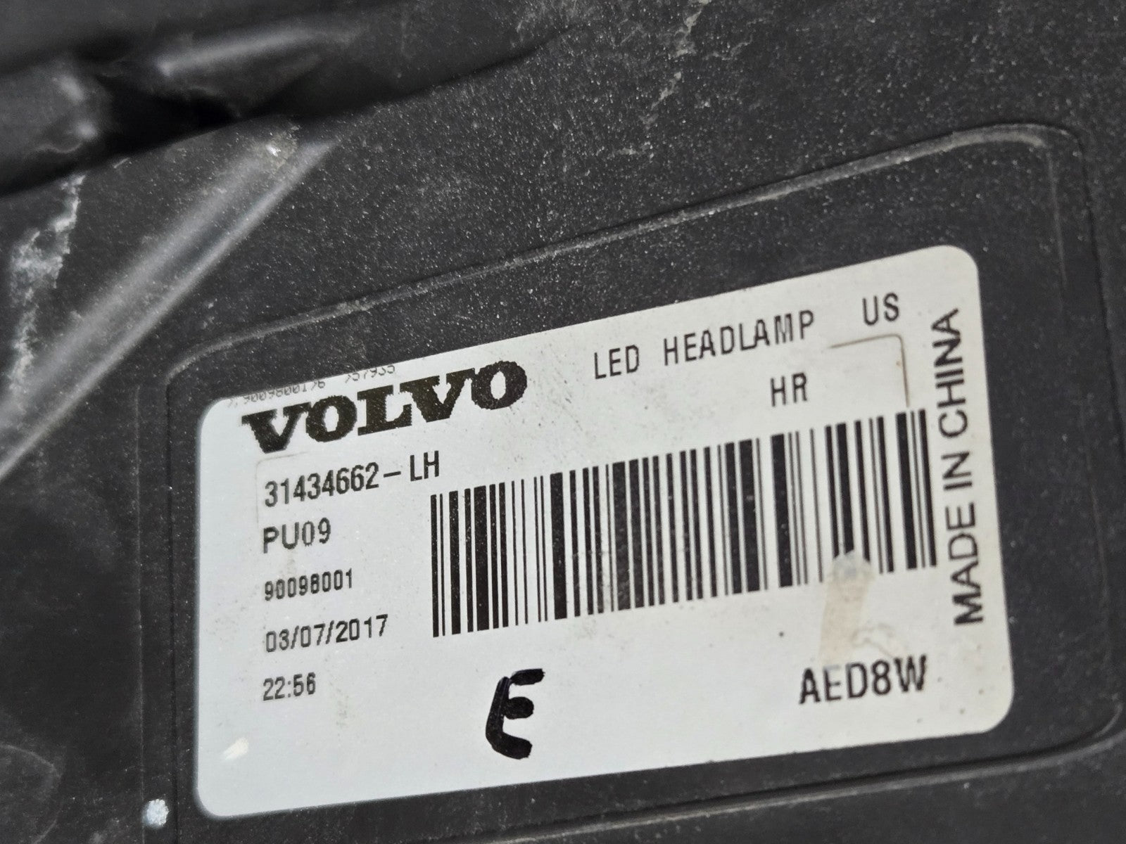 2018-2023 Volvo V90 S90 FULL LED Left LH Driver Side Headlight 31434662 OEM