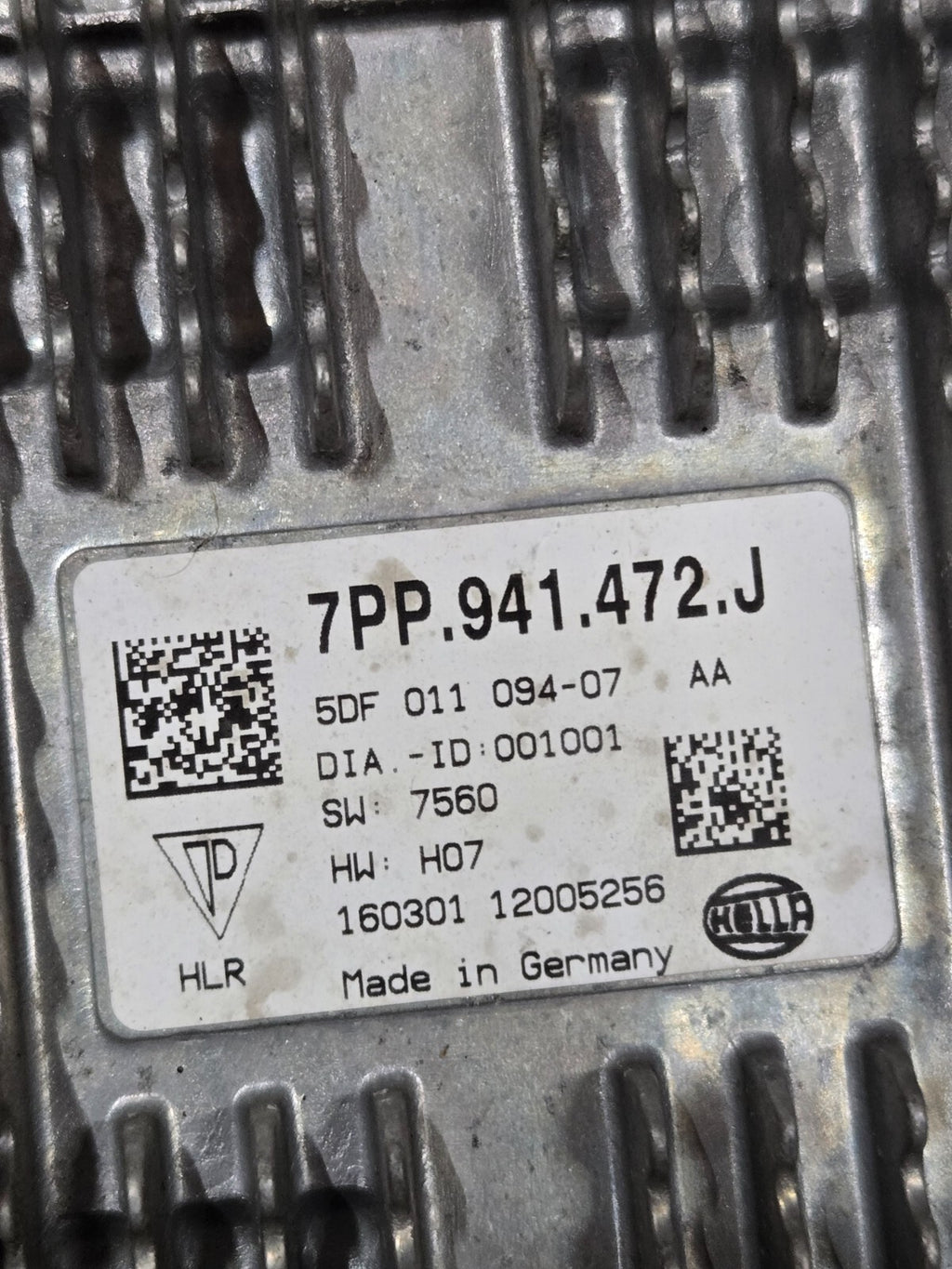 2016-18 AUDI A6 A7 LED HEADLAMP XENON BALLAST CONTROL MODULE PART 7PP941472J OEM
