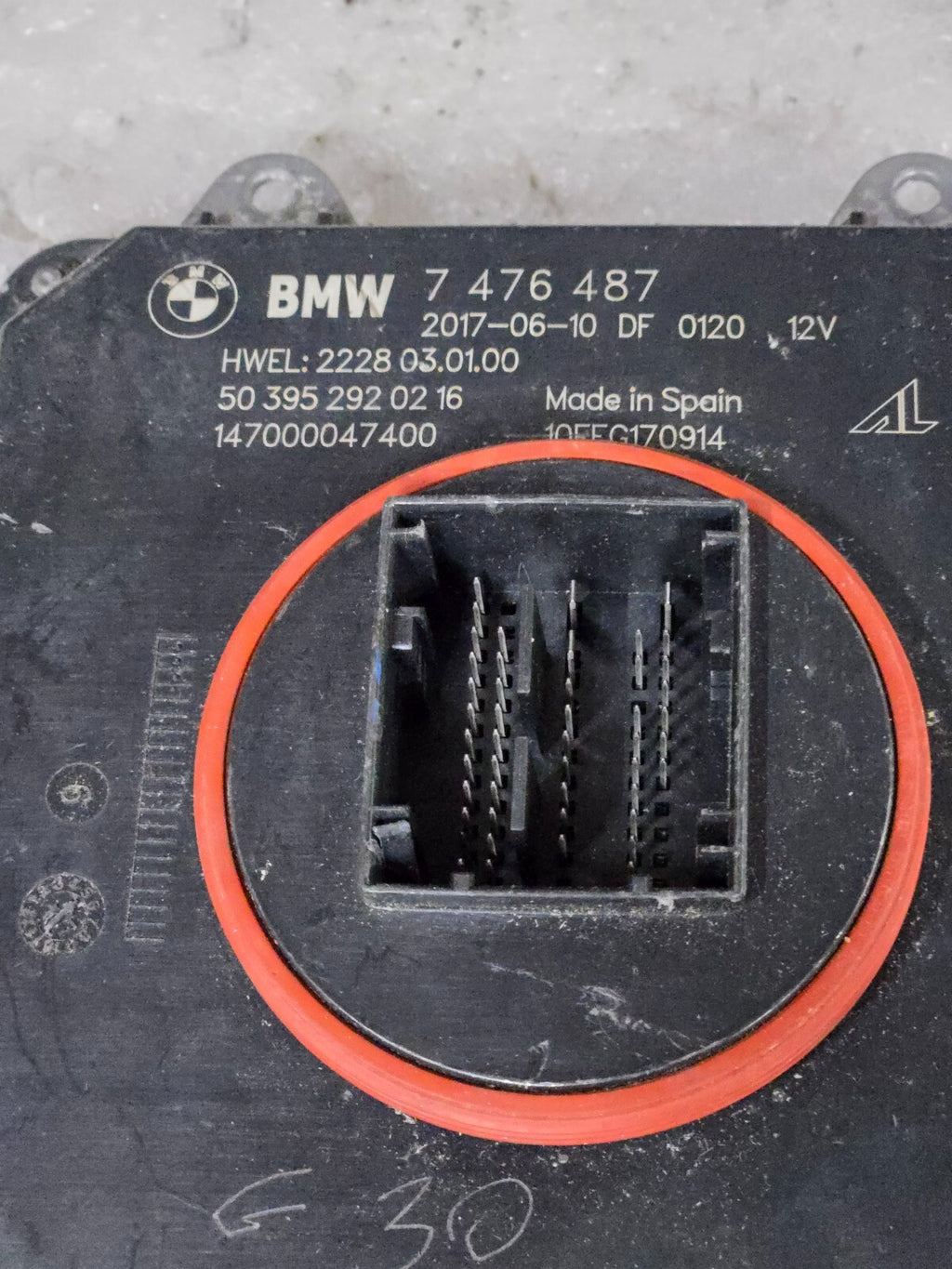 2018-2020 BMW 5 Series G30 530i 540i M5 LED Headlight Module Ballast OEM 7476487