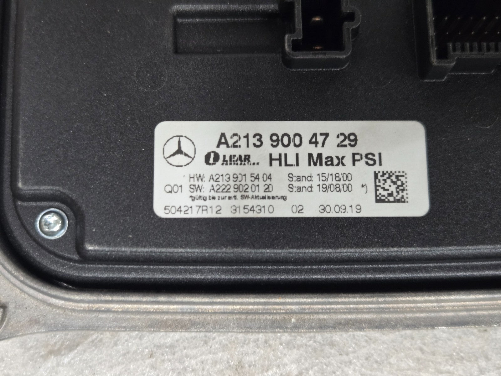 2017-2020 Mercedes E Class W213 Headlight Ballast Module OEM A2139004729