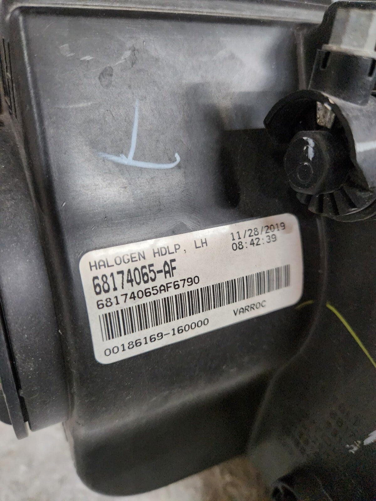 2015-2022 DODGE CHALLENGER LEFT DRIVERS SIDE HALOLGEN HEADLIGHT 68174065-AF OEM