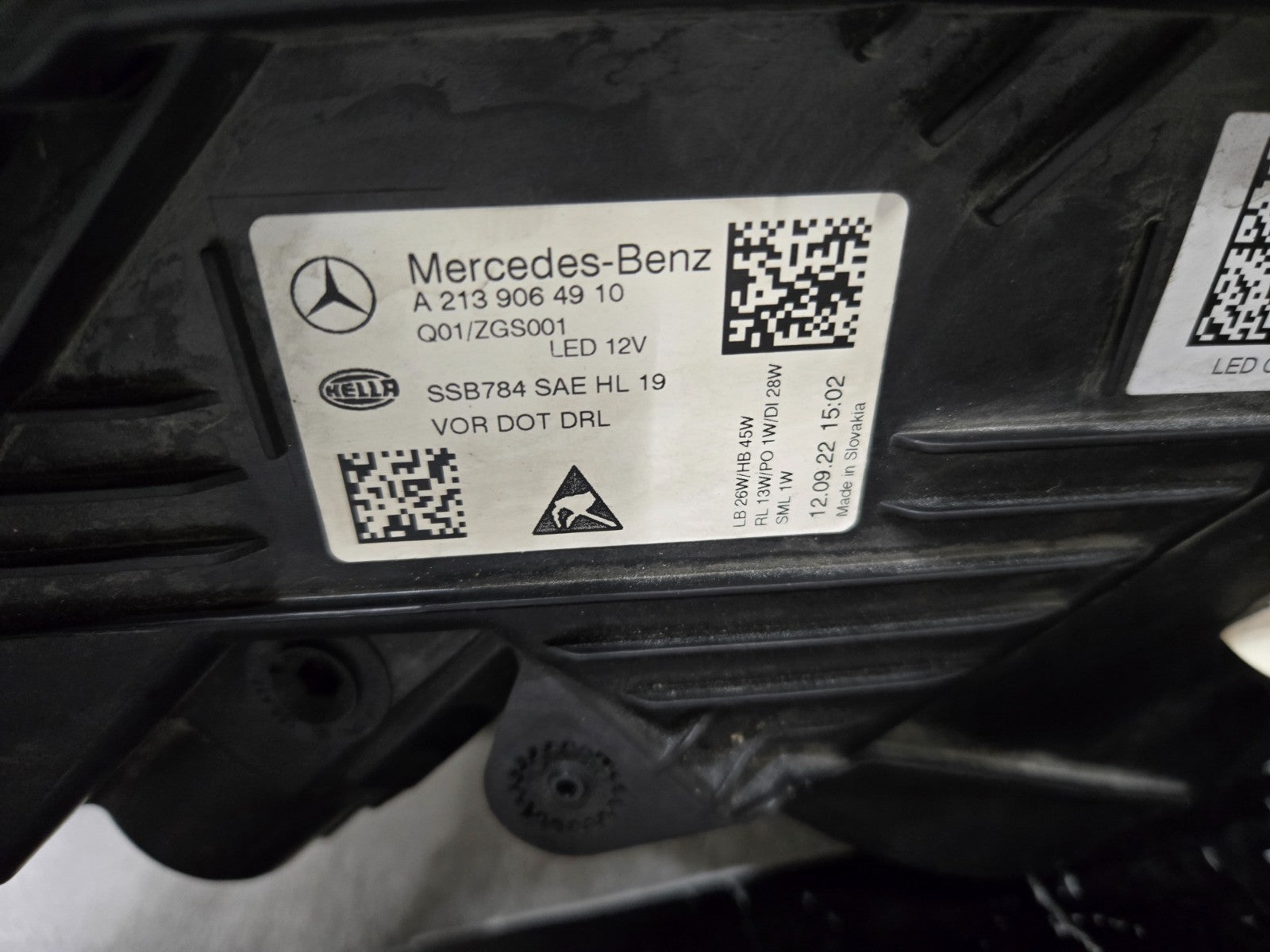 2021-2023 Mercedes Benz E350 W213 Left LH Driver LED Headlight A2139064910 OEM