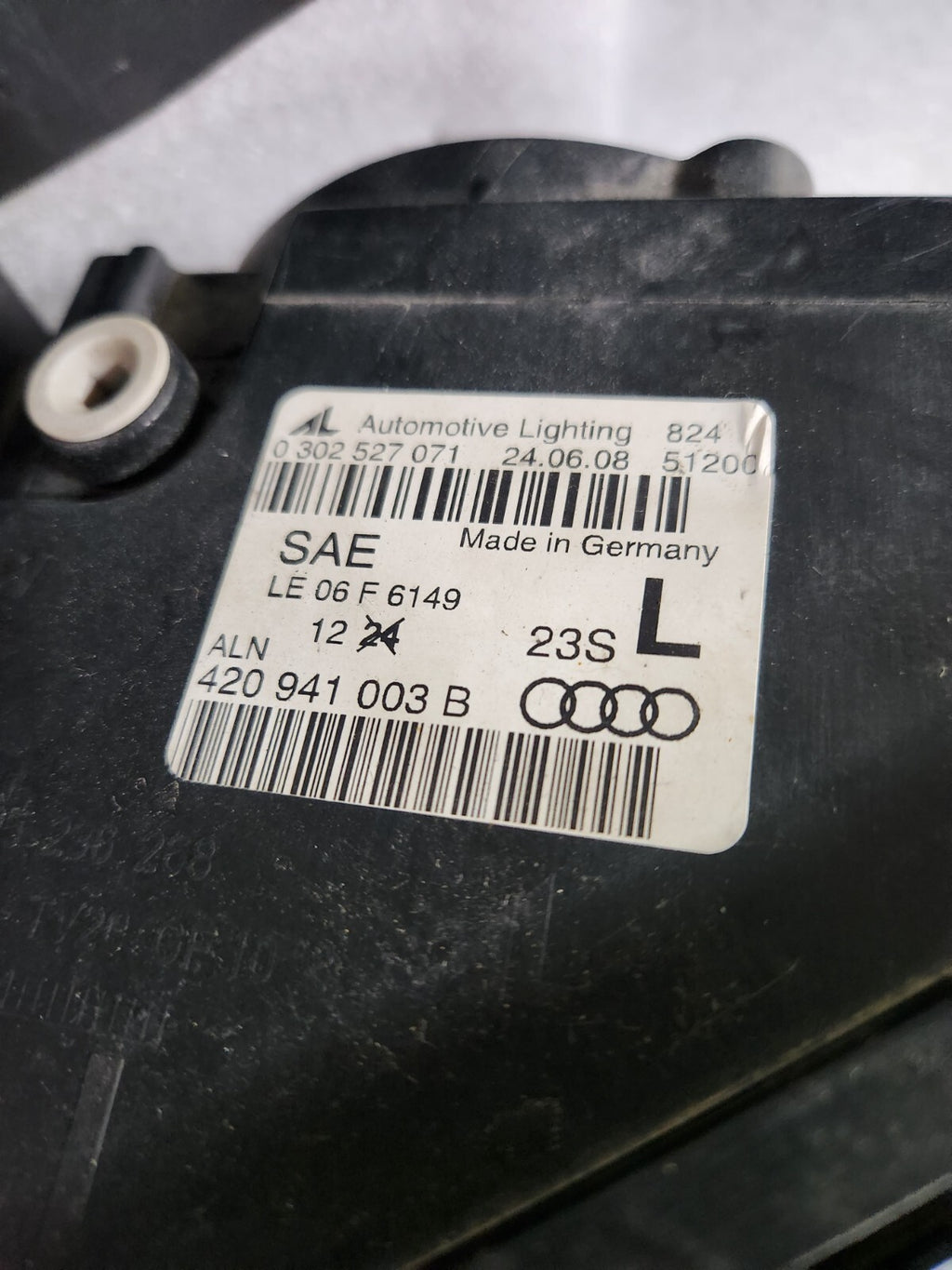 2007-2014 AUDI R8 HEADLIGHT LEFT LH DRIVER SIDE MK1 42 OEM 420941003B