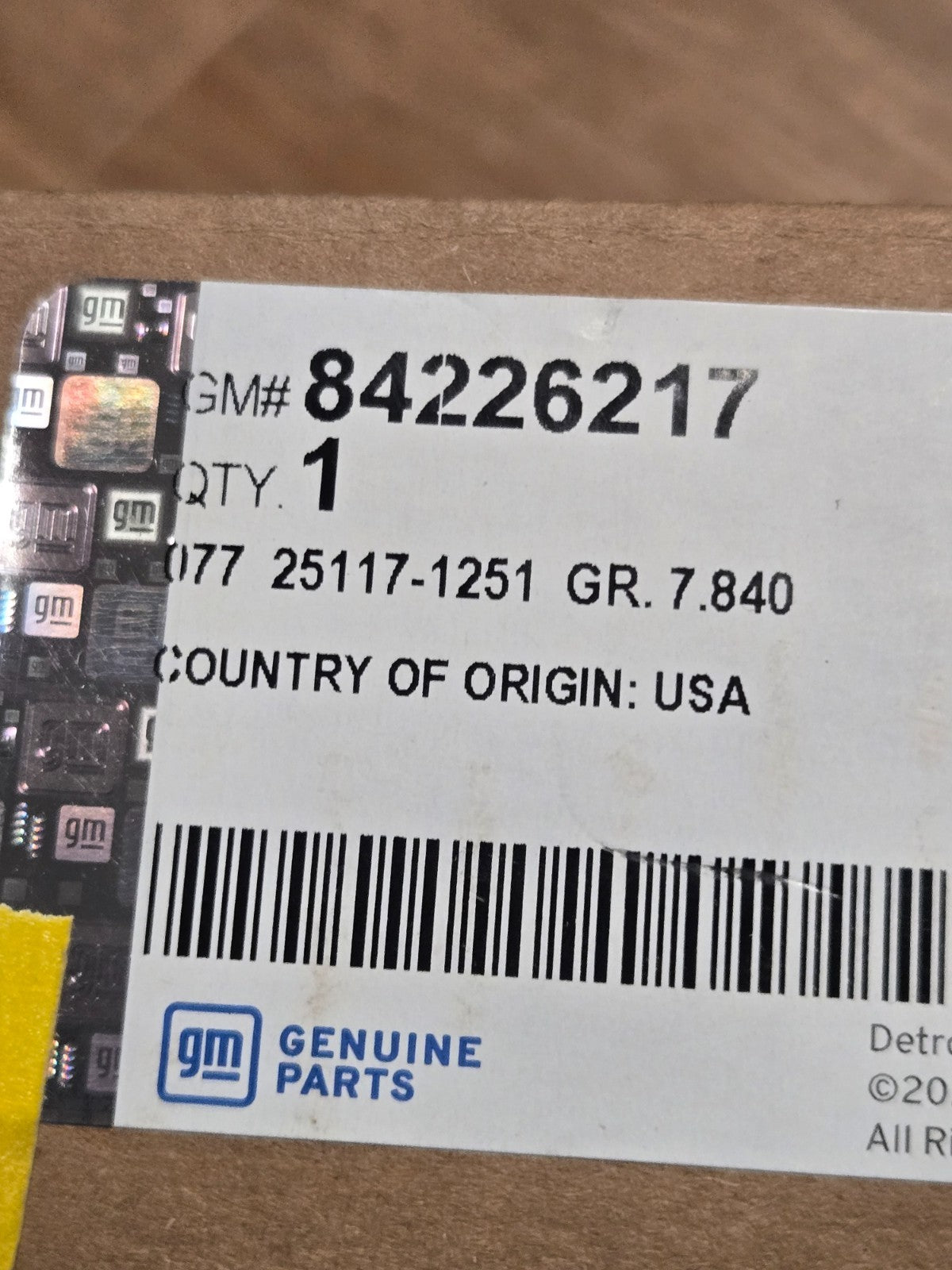 Genuine GM Front Bumper Fascia Energy Absorber 84226217 OEM NEW