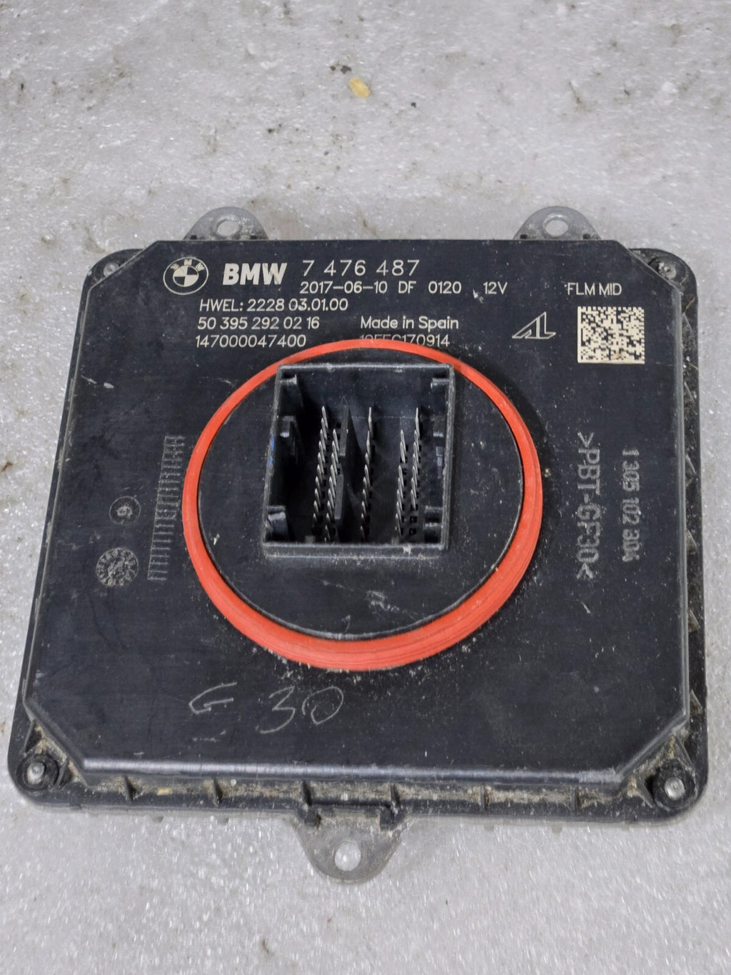 2018-2020 BMW 5 Series G30 530i 540i M5 LED Headlight Module Ballast OEM 7476487