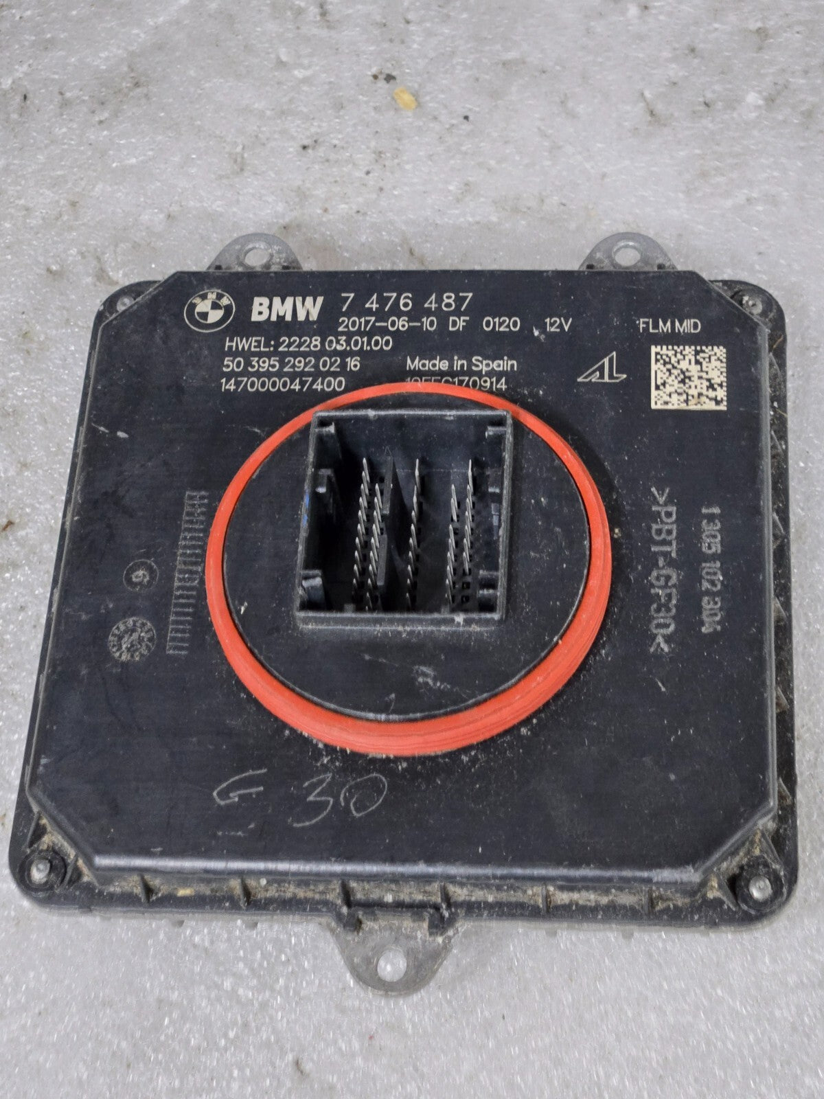 2018-2020 BMW 5 Series G30 530i 540i M5 LED Headlight Module Ballast OEM 7476487