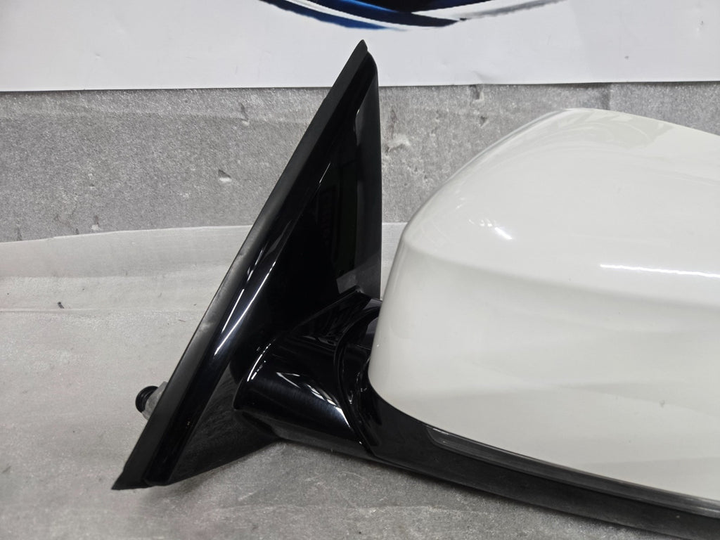 2018 - 2022 BMW X3 G01 FRONT LEFT LH DRIVER SIDE DOOR REAR VIEW MIRROR OEM WHITE