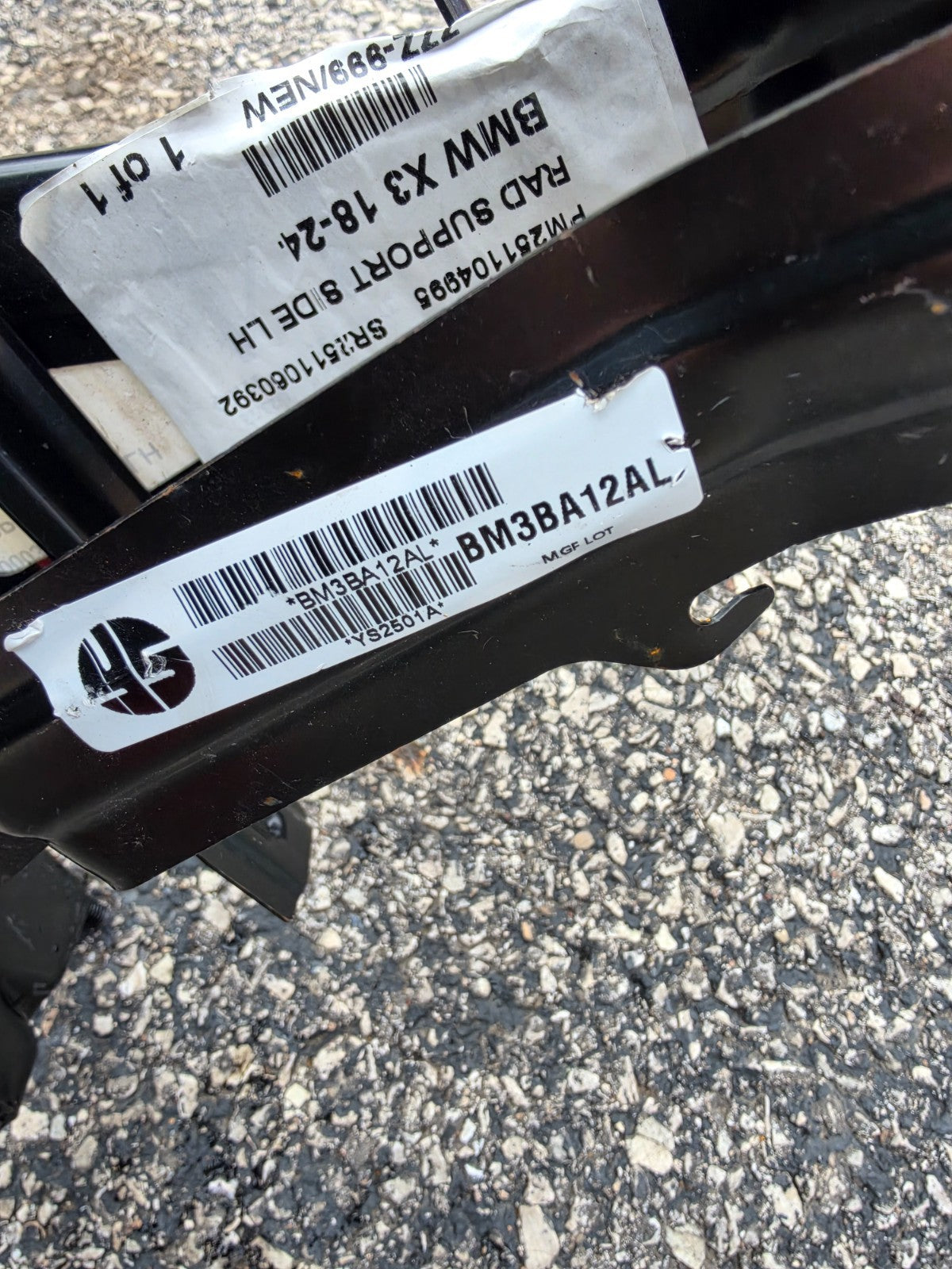 2018-2024 BMW X3 M40I LEFT LLH RADIATOR SUPPORT BRACKET G01 - AFTERMARKET