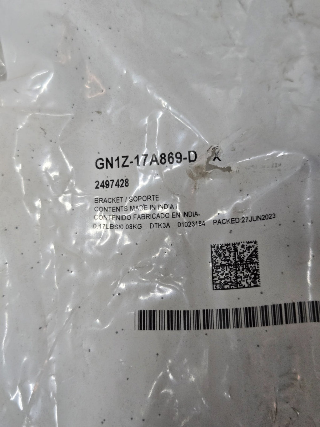 Genuine Ford OEM Bracket - Bumper Mounting GN1Z-17A869-D