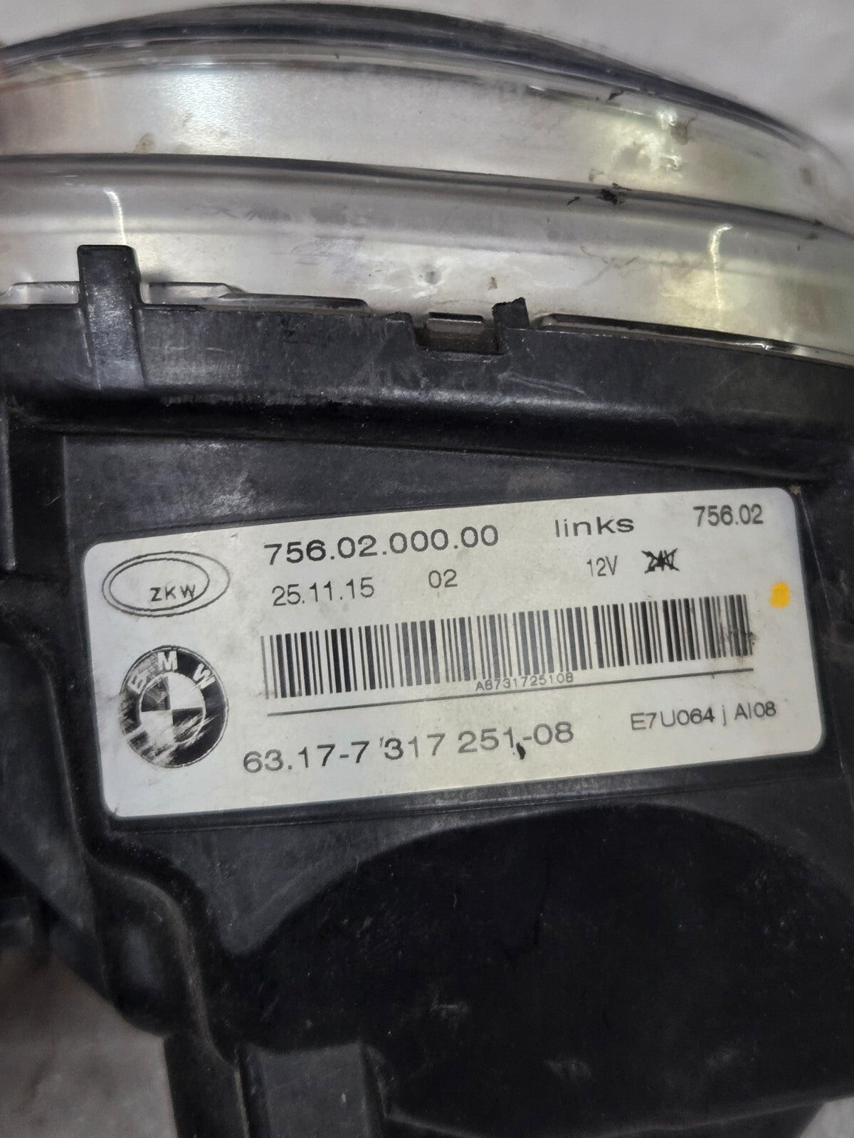 2014-2018 BMW X6 X5 X4 X3 FOG LIGHT LEFT DRIVER LED 6317 7317251 OEM