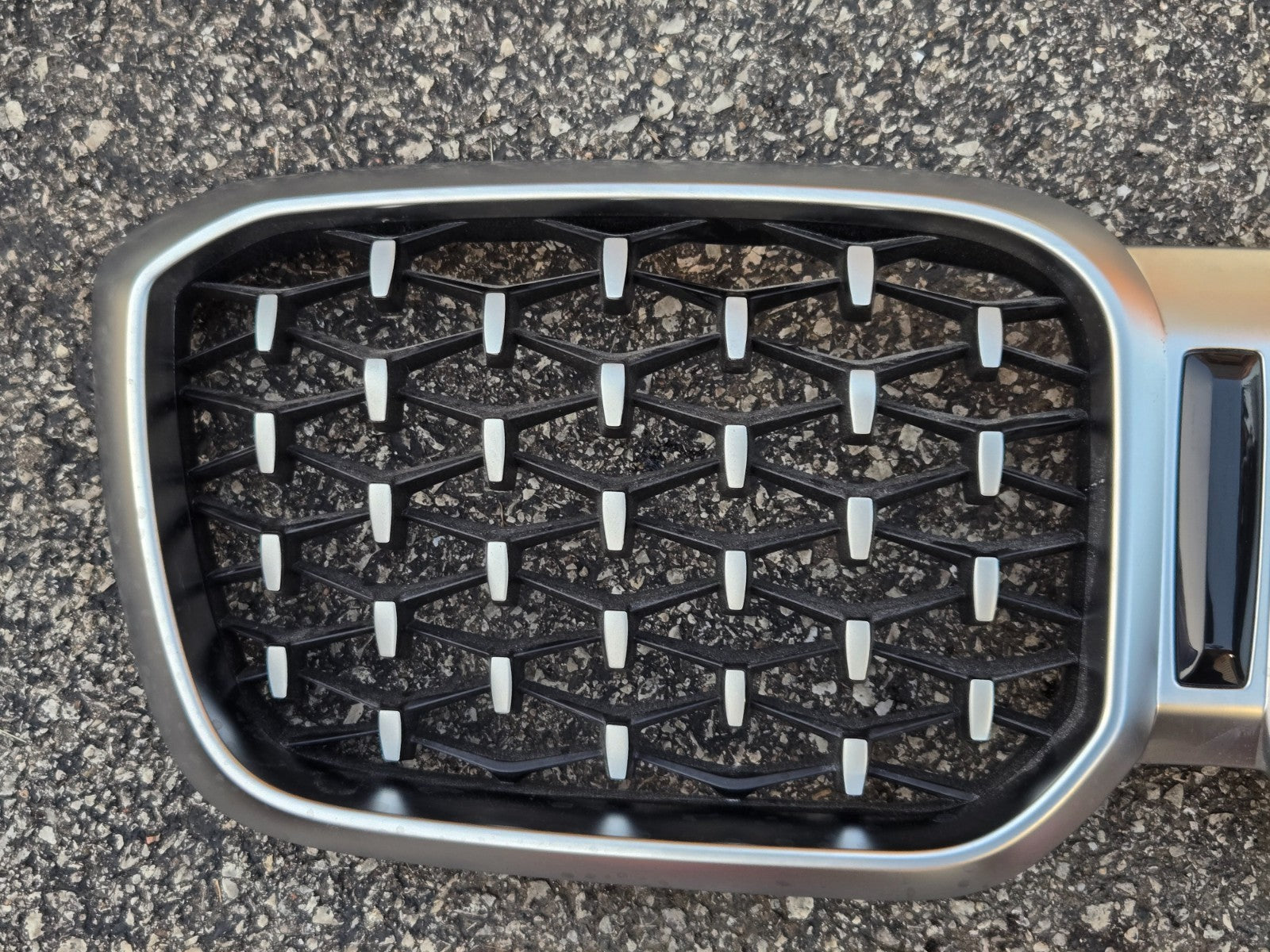 2022-2024 BMW X4 G02 OEM FRONT UPPER KIDNEY GRILLE | SILVER & BLACK 10627111