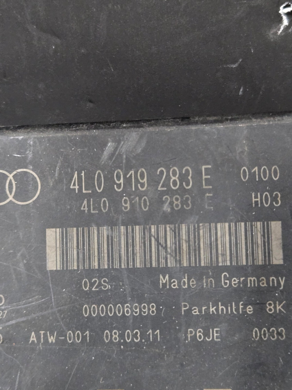 2007-2015 AUDI Q7 PDC PARKTRONIC PARKING SENSOR CONTROL MODULE OEM 4L0919283E