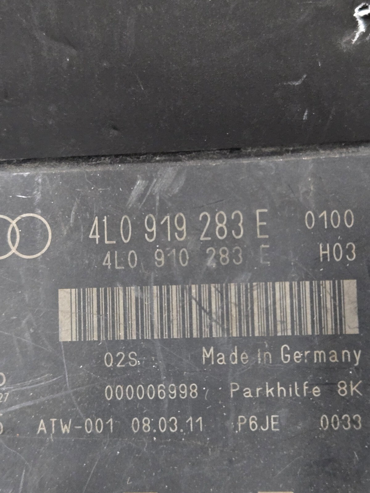 2007-2015 AUDI Q7 PDC PARKTRONIC PARKING SENSOR CONTROL MODULE OEM 4L0919283E