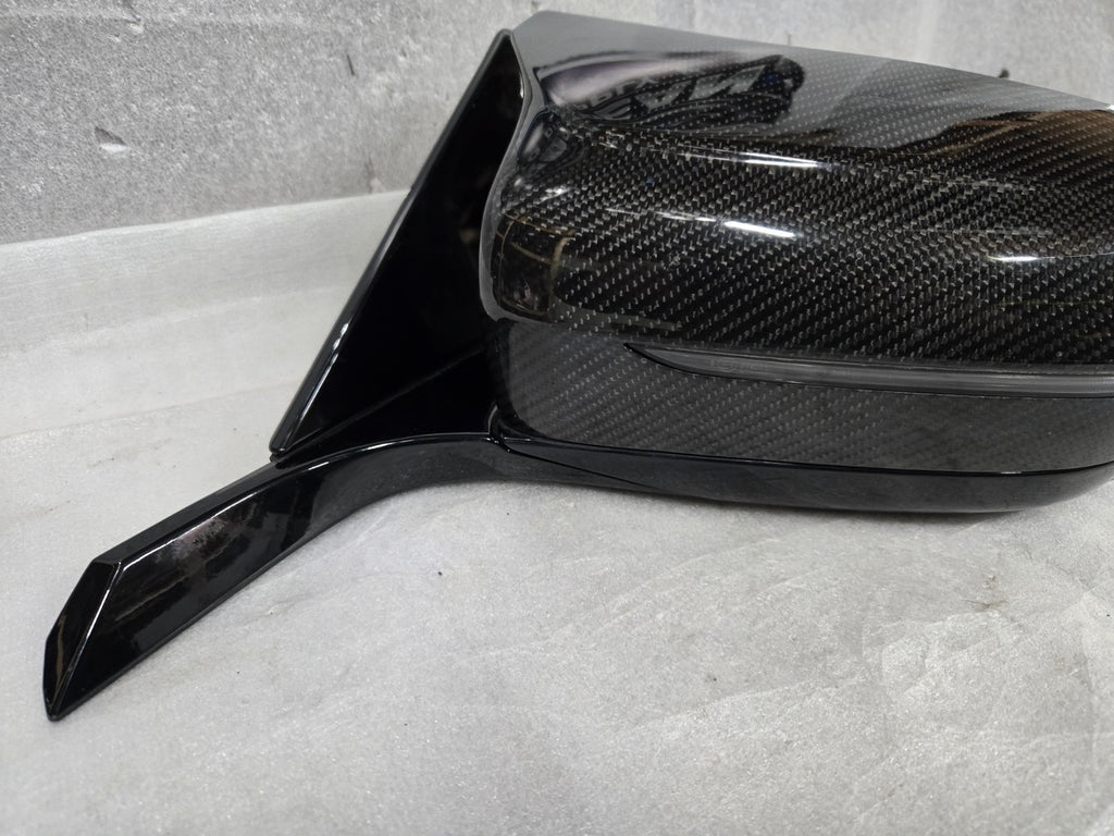 2019-2025 BMW 8 SERIES 850 LH CARBON POWER FOLDING SIDE MIRROR F01851030668B OEM