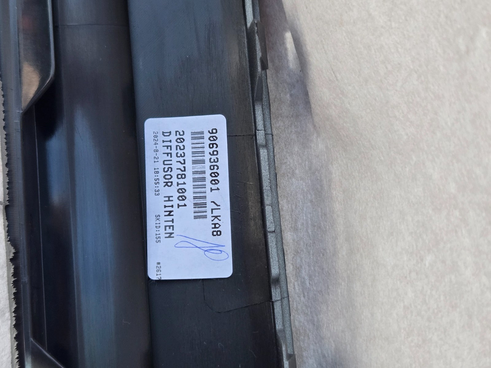 2016-2019 AUDI Q7 - REAR Bumper Lower Valance 4M0807434J OEM NEW