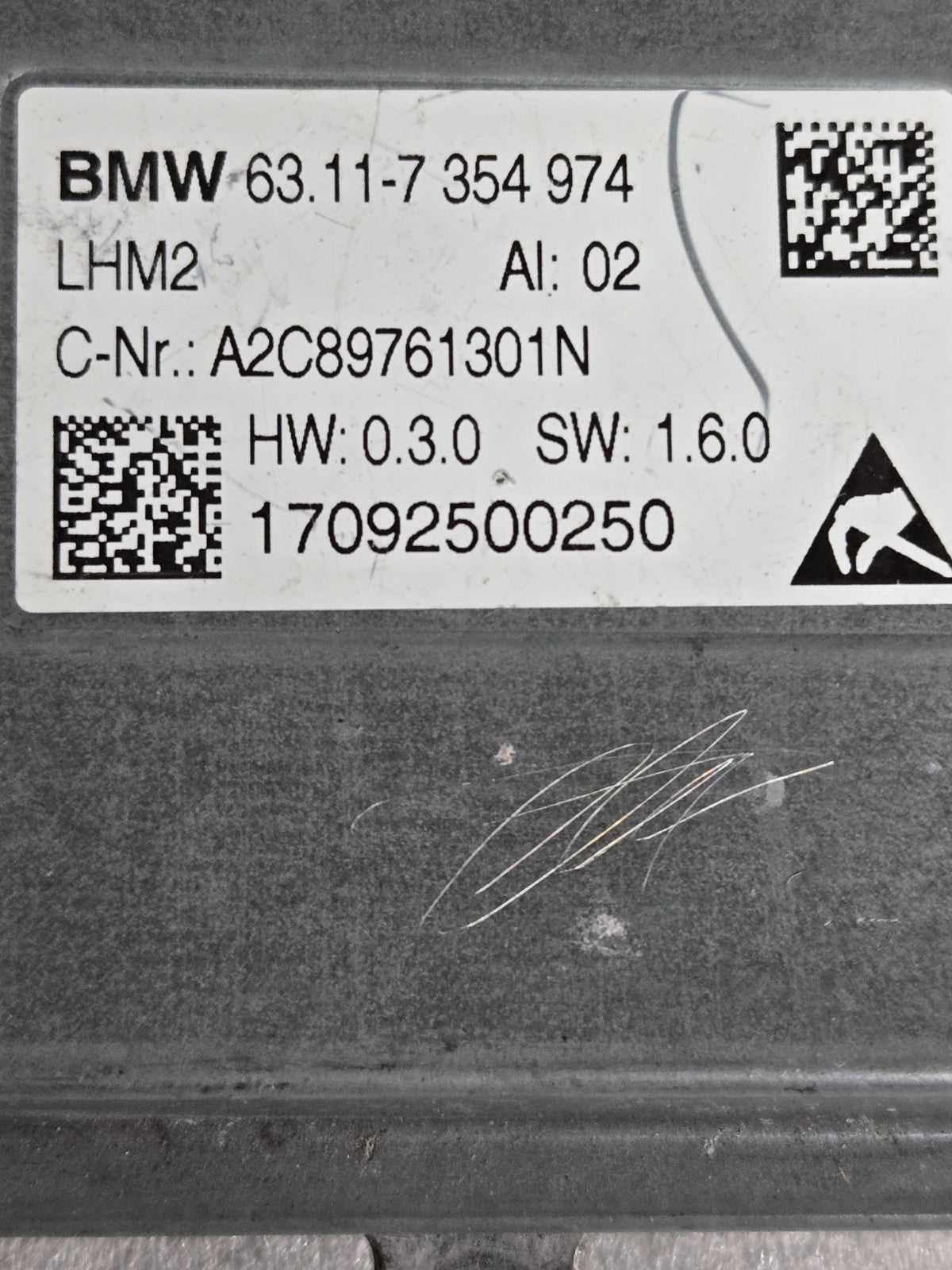 BMW wide range of models LED HEADLIGHT CONTROL MODULE 2013-2018 63117354974 OEM