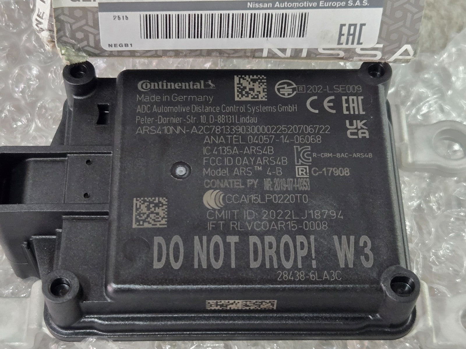 2020-24 Nissan Adaptive Cruise Control Distance Radar Sensor 284386LA3C NEW OEM