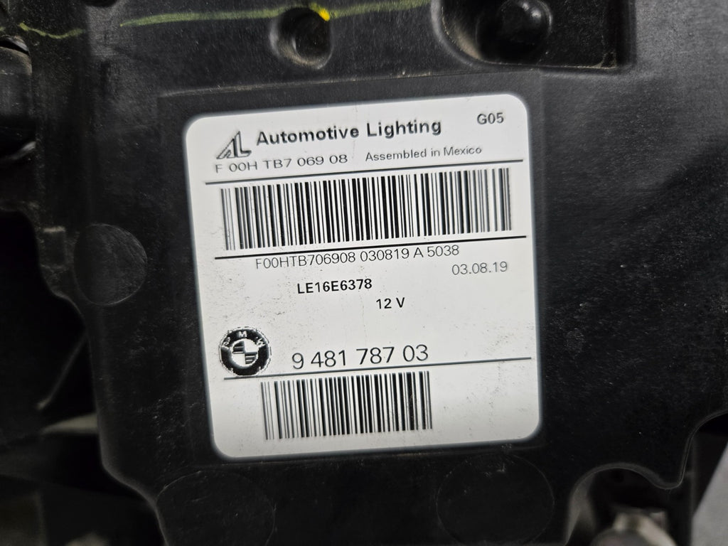 2019-2023 BMW X5 X6 G05 G06 Left Driver LED Headlight OEM 63117933337 COMPLETE!!