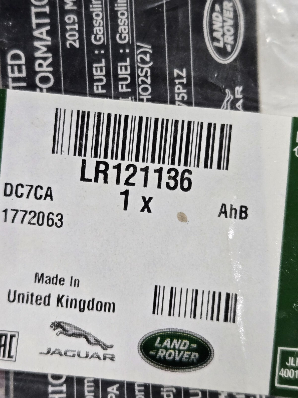 Genuine Land-Rover Emission Label Sticker LR121136 OEM