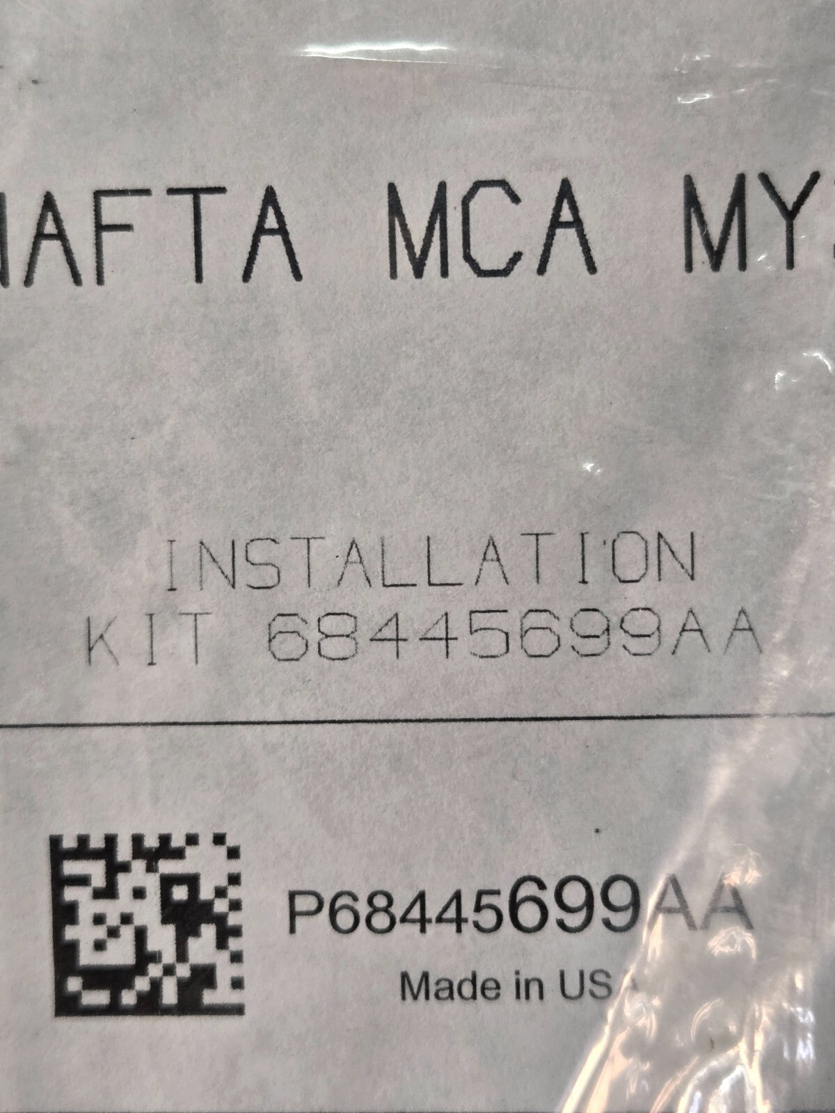 Mopar Front License Plate Bracket NEW OEM Chrysler Pacifica Van 68445699AA New