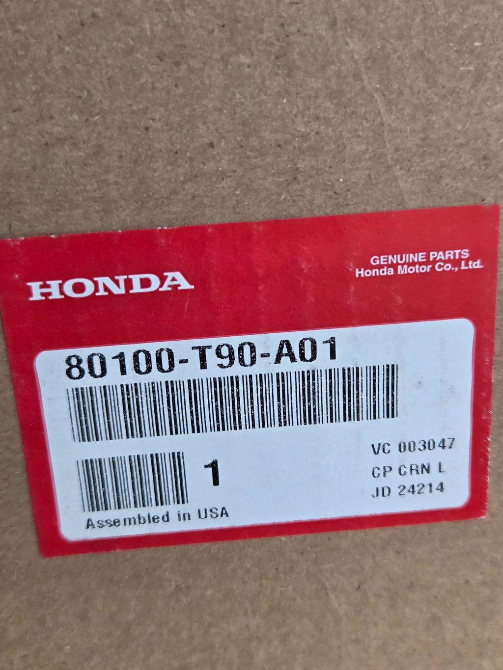 2023 2024 Honda Pilot Cooling Condenser 80100-T90-A01 OEM Genuine