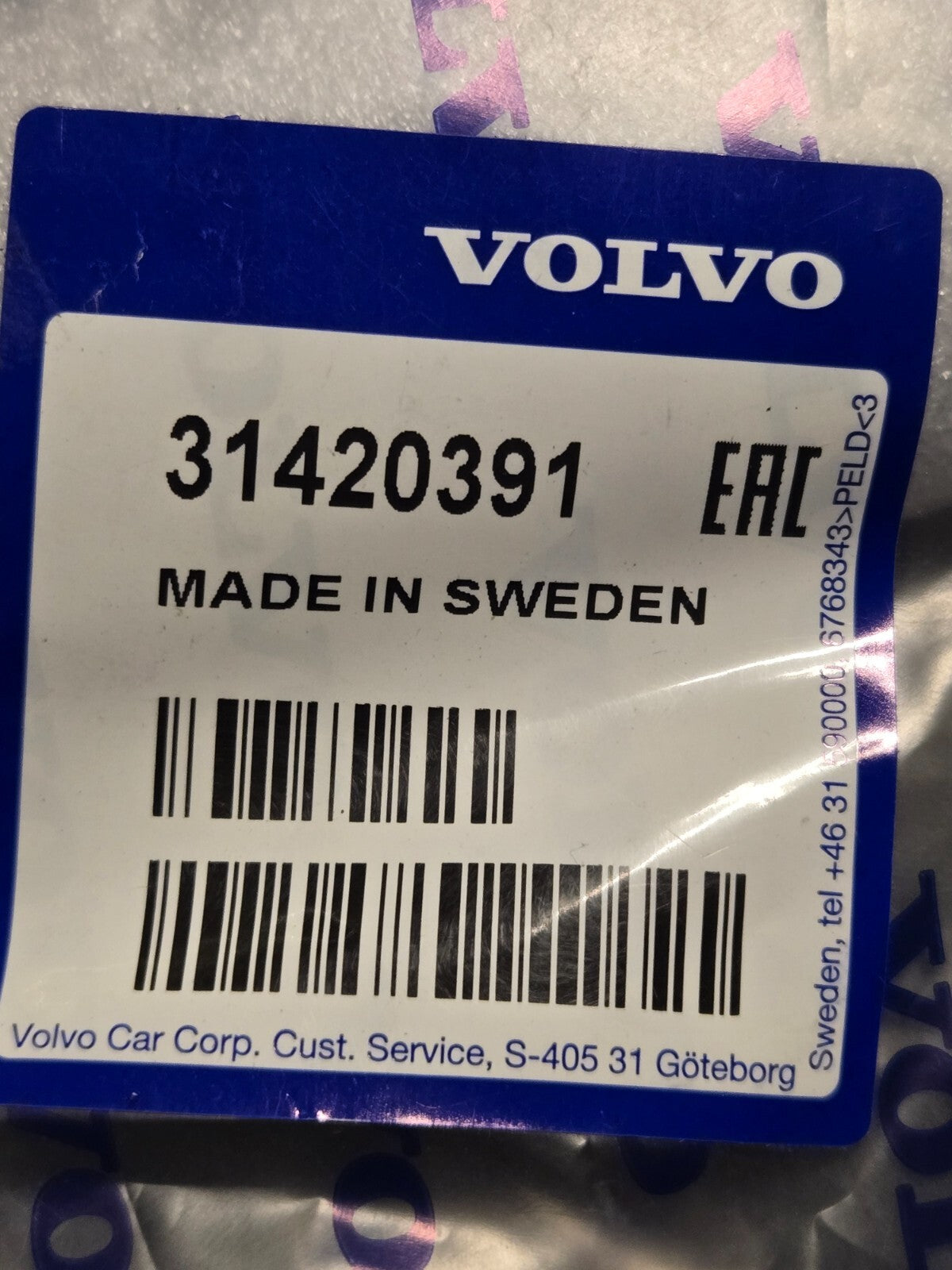 2017-2021 Volvo Genuine Side Molding Part# 31420391 OEM
