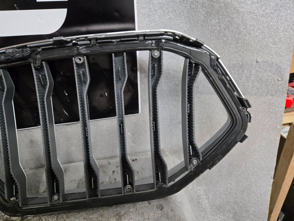 2025 2026 BMW G05 G06 LCI X5 X6 Illuminated Iconic Glow Light Grille Silver OEM