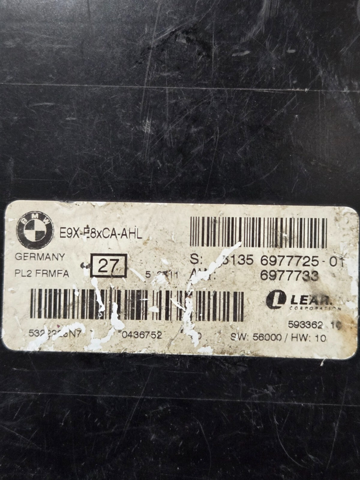 06-08 BMW E90 323i 325i 330xi Footwell Headlight Control AHL Module 6977725 OEM