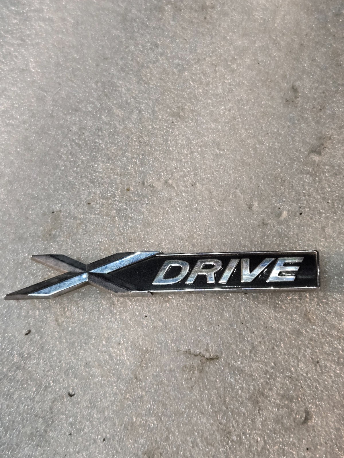 BMW XDRIVE FENDER EMBLEM 3 5 SERIES OEM X DRIVE CHROME/BLACK BADGE LOGO H4426