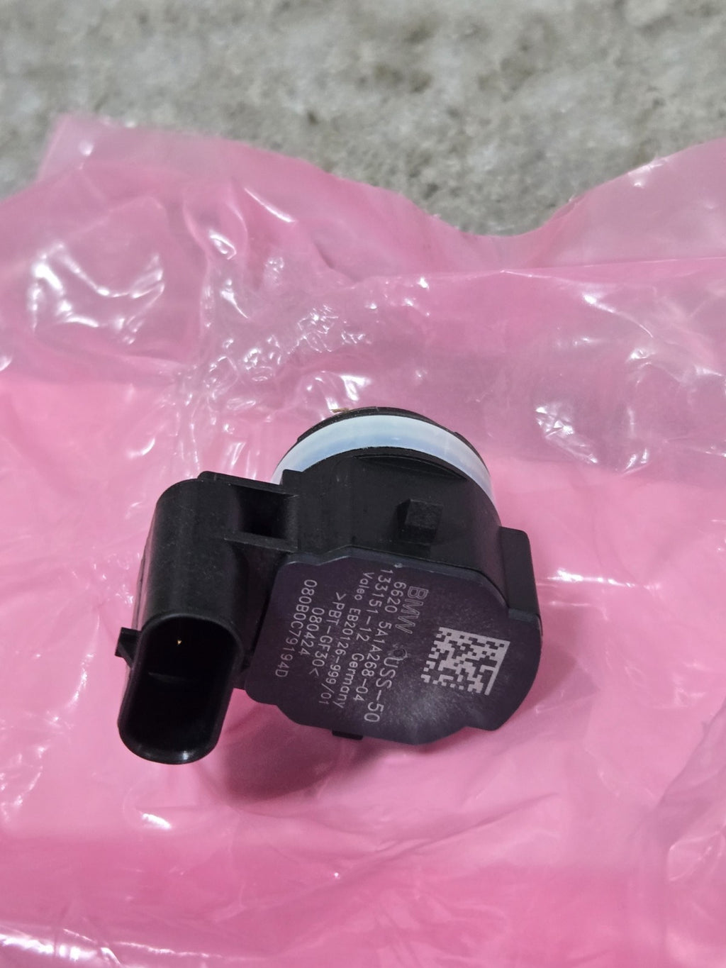 2022 2023 BMW X7 IX BUMPER ULTRASONIC SENSOR BLACK 66205A1A268 OEM NEW