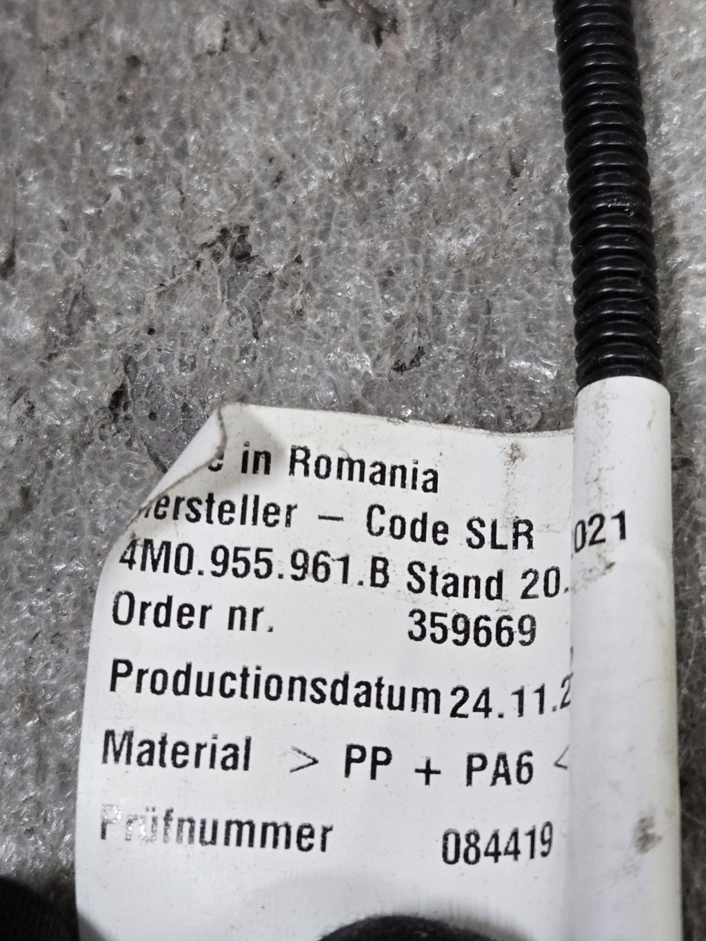 Audi Q7 4M Rear Windscreen Wiper Washer Liquid Line Tube Pipe Hose 4M0955961B