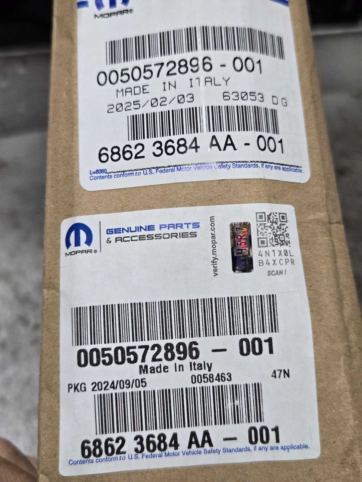 Genuine Mopar Jumper Wiring 68623684AA/ Maserati 0050572896 OEM