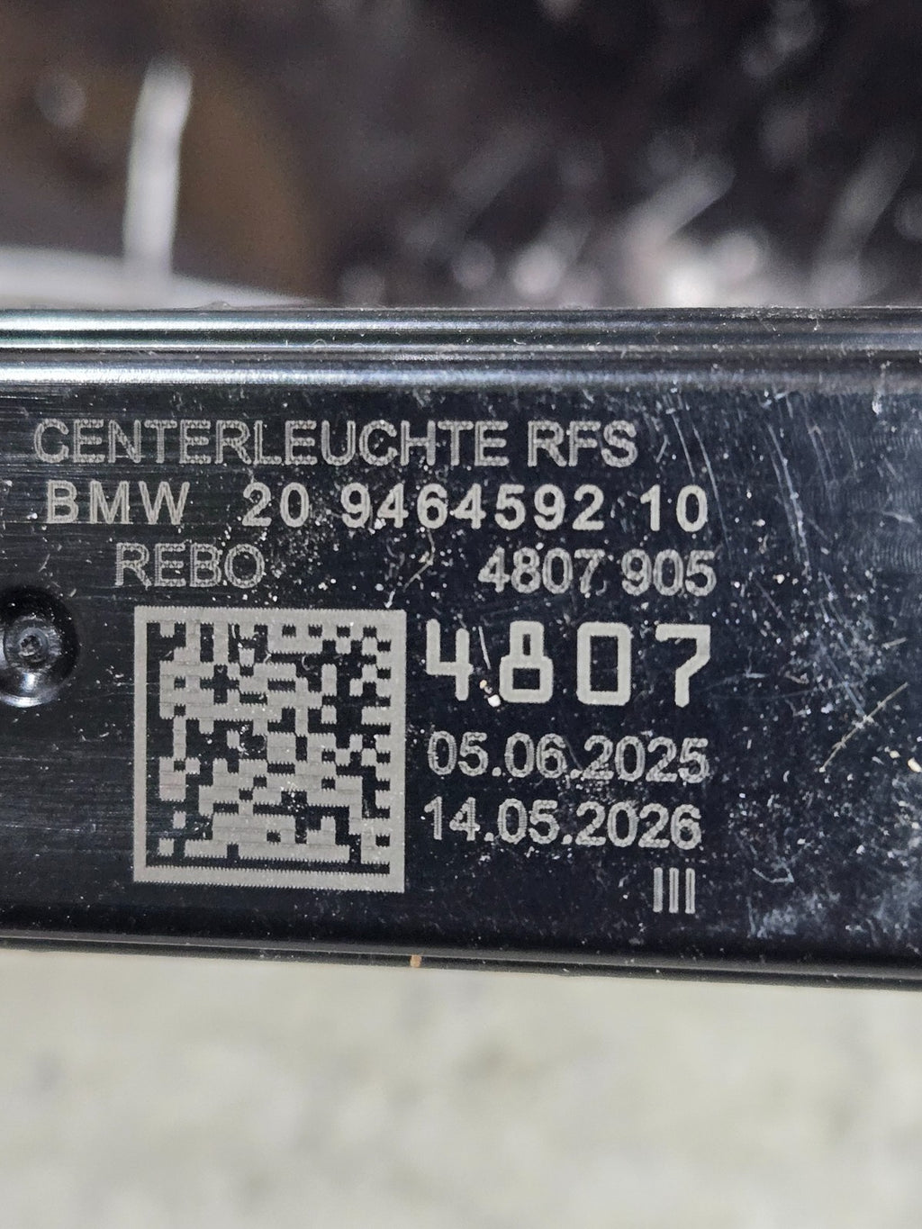 OEM Mini BMW 5 7 Series i7 XM Rear Trunk Center Cargo LED Light 9464592