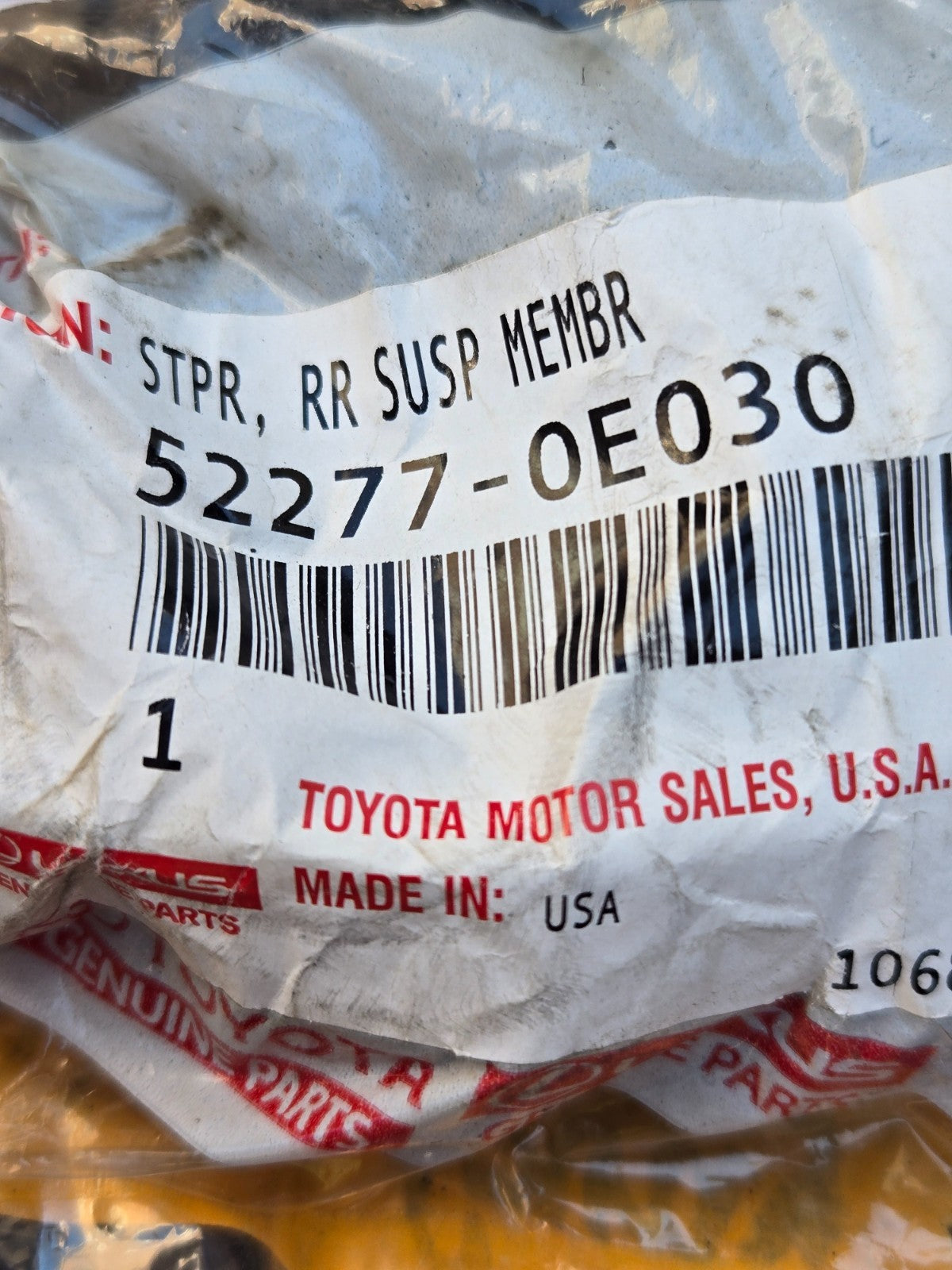 Rear Suspension Member Stopper Rear Upper #52277-0E030 NEW OEM