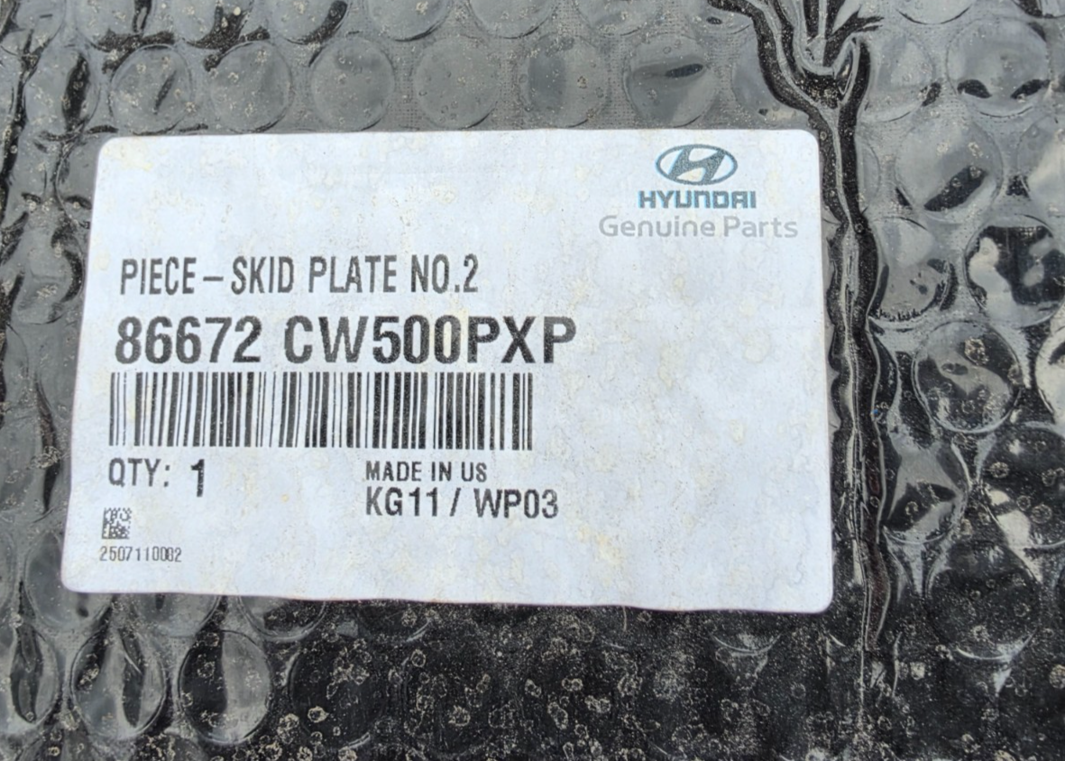 2025 Hyundai Tucson Skid Plate 86672-CW500-PXP NEW OEM