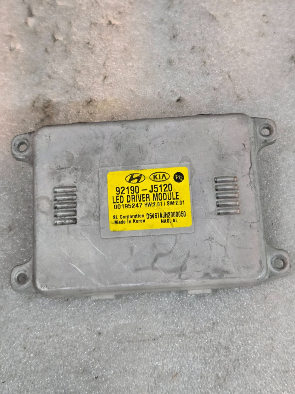 2018-2023 Kia Stinger LED Headlight Ballast Control Module Unit 92190-J5120 OEM