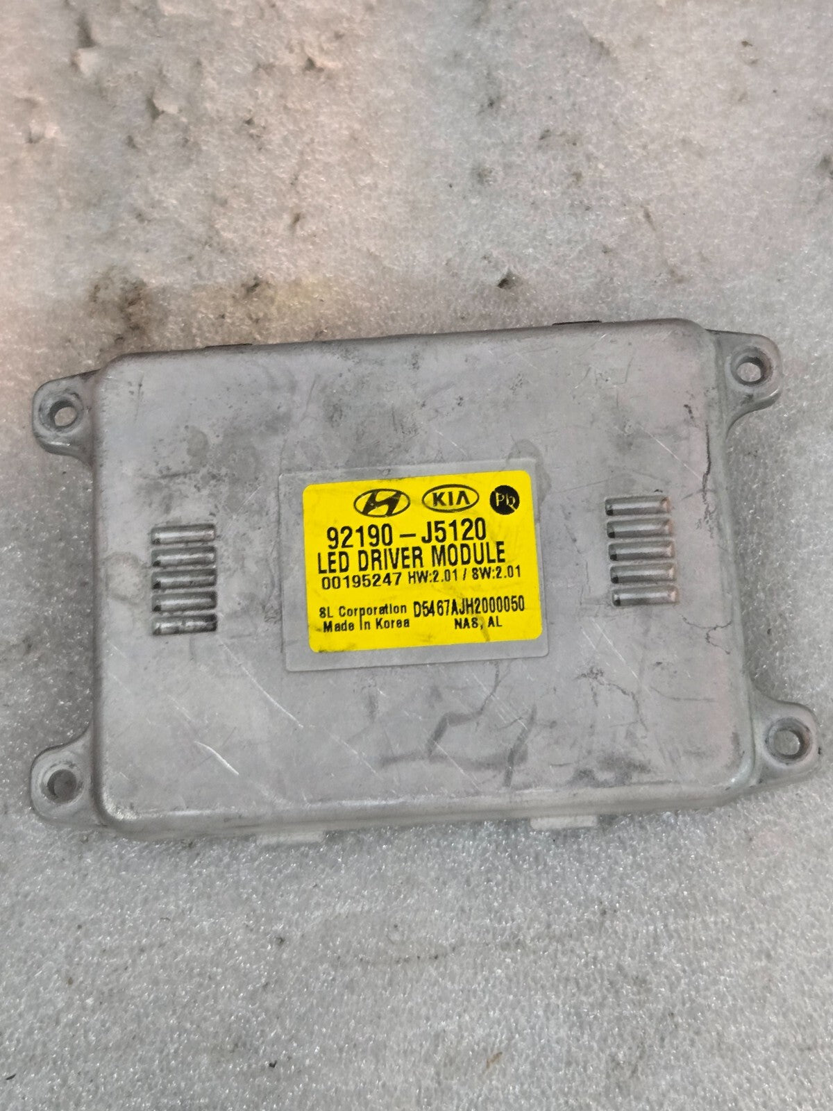 2018-2023 Kia Stinger LED Headlight Ballast Control Module Unit 92190-J5120 OEM