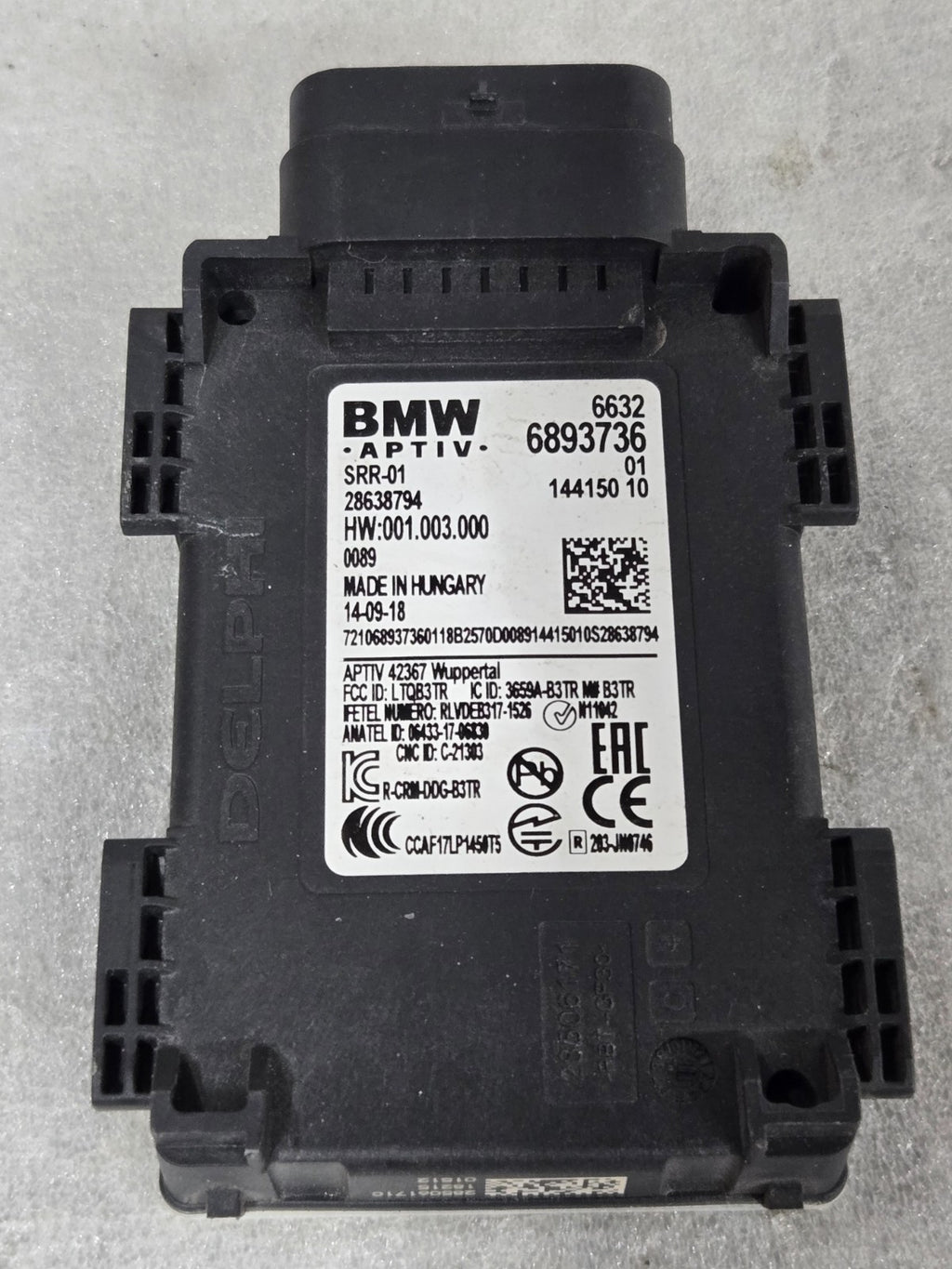 2017-2023 BMW M550i 540i 530i G30 REAR BLIND SPOT RADAR SENSOR 66326893736 OEM
