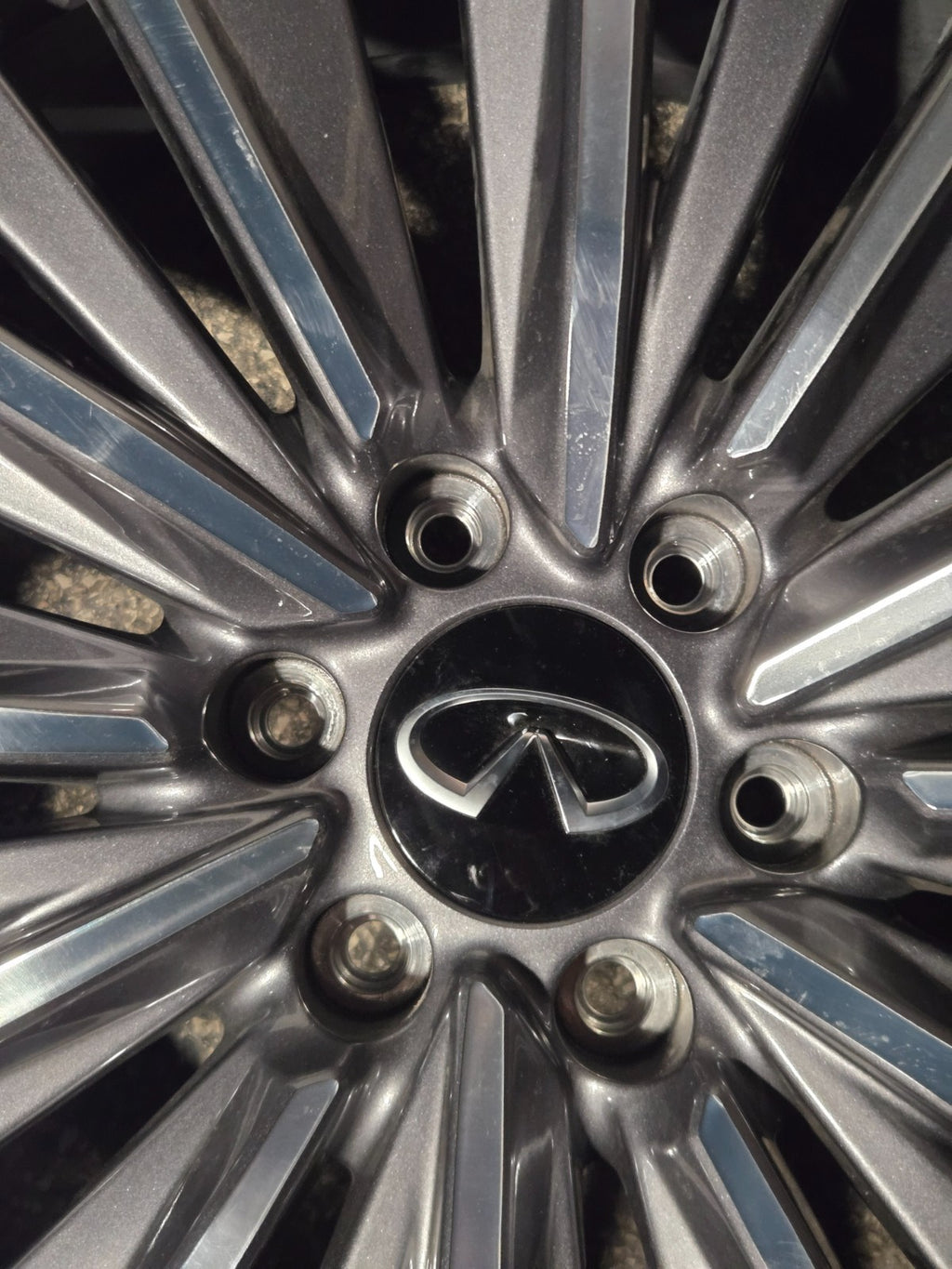 Infiniti QX80 4030S-IP228B IP 22X8 BLACK MONOGRAM WHEEL RIM OEM