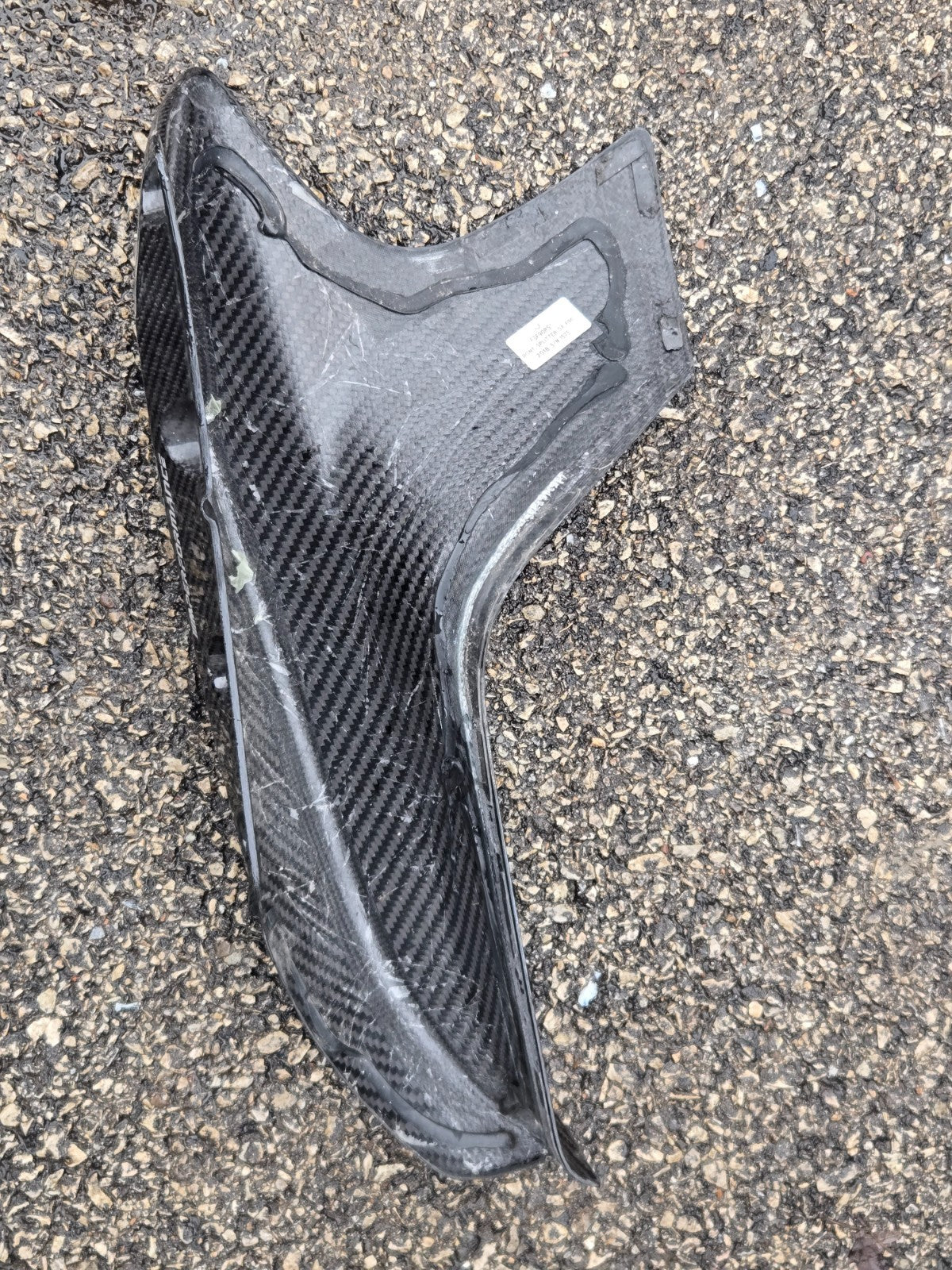 *Damaged* 2018 - 2020 BMW M5 F90 Front Left Right Carbon Fiber Splitter Set OEM
