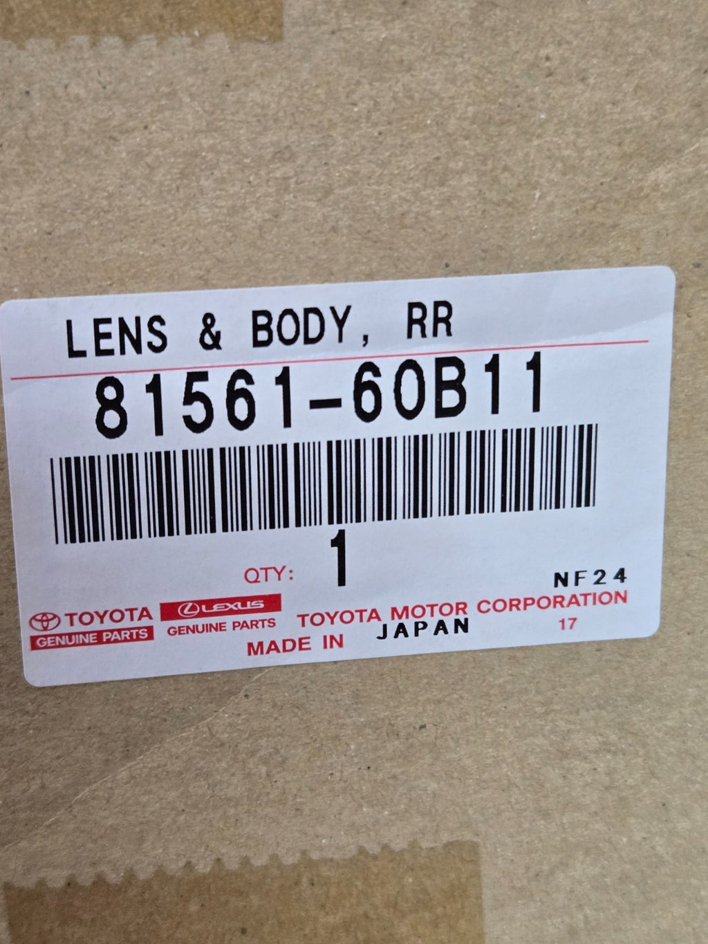 2014 - 2020 LEXUS GX460 LEFT LH DRIVER LED TAIL LIGHT OEM W/ BOX 81561-60B11