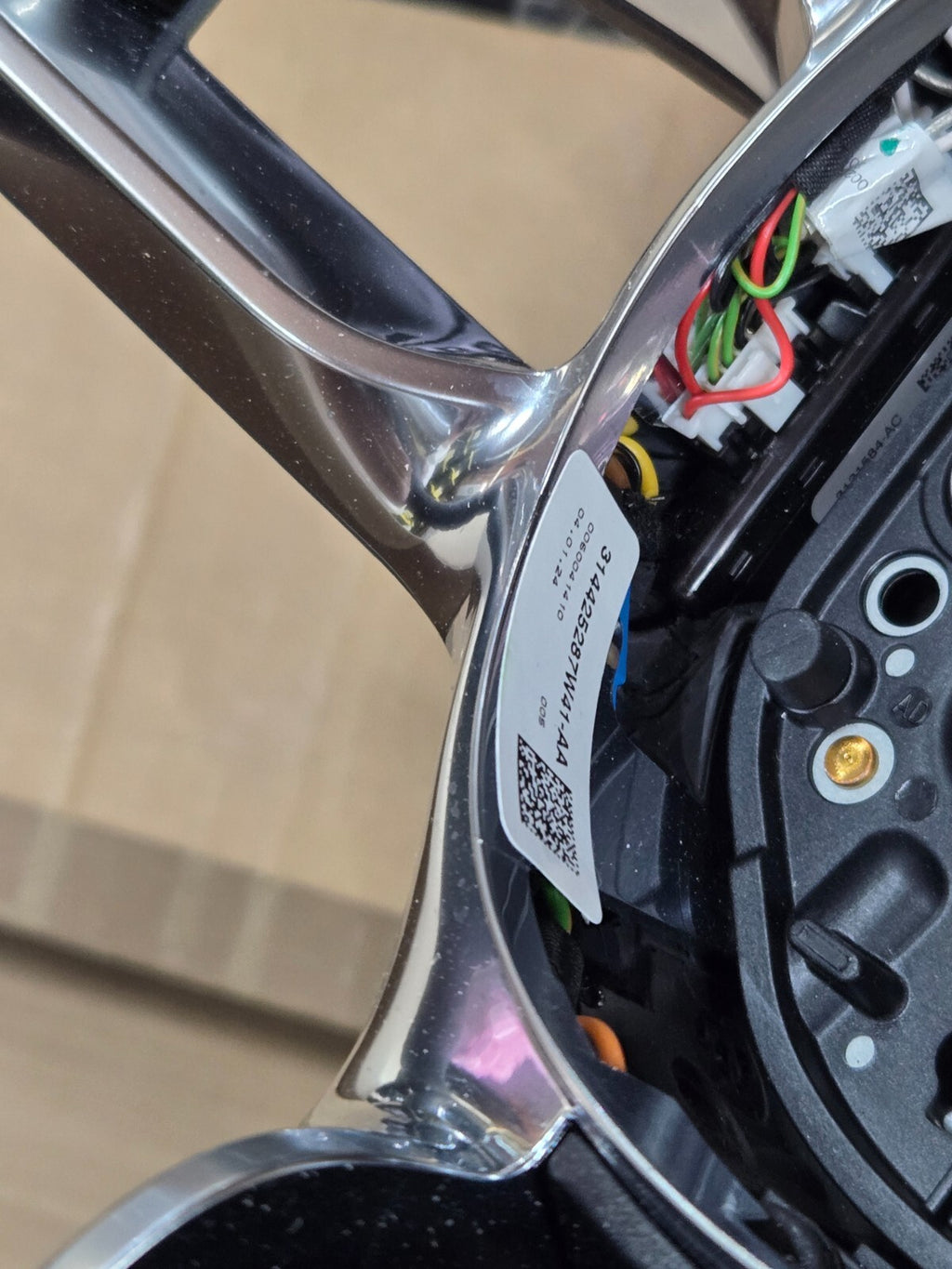 2023 Jaguar Steering Wheel F I Pace XE XF Black Leather OEM 628123465PVJ